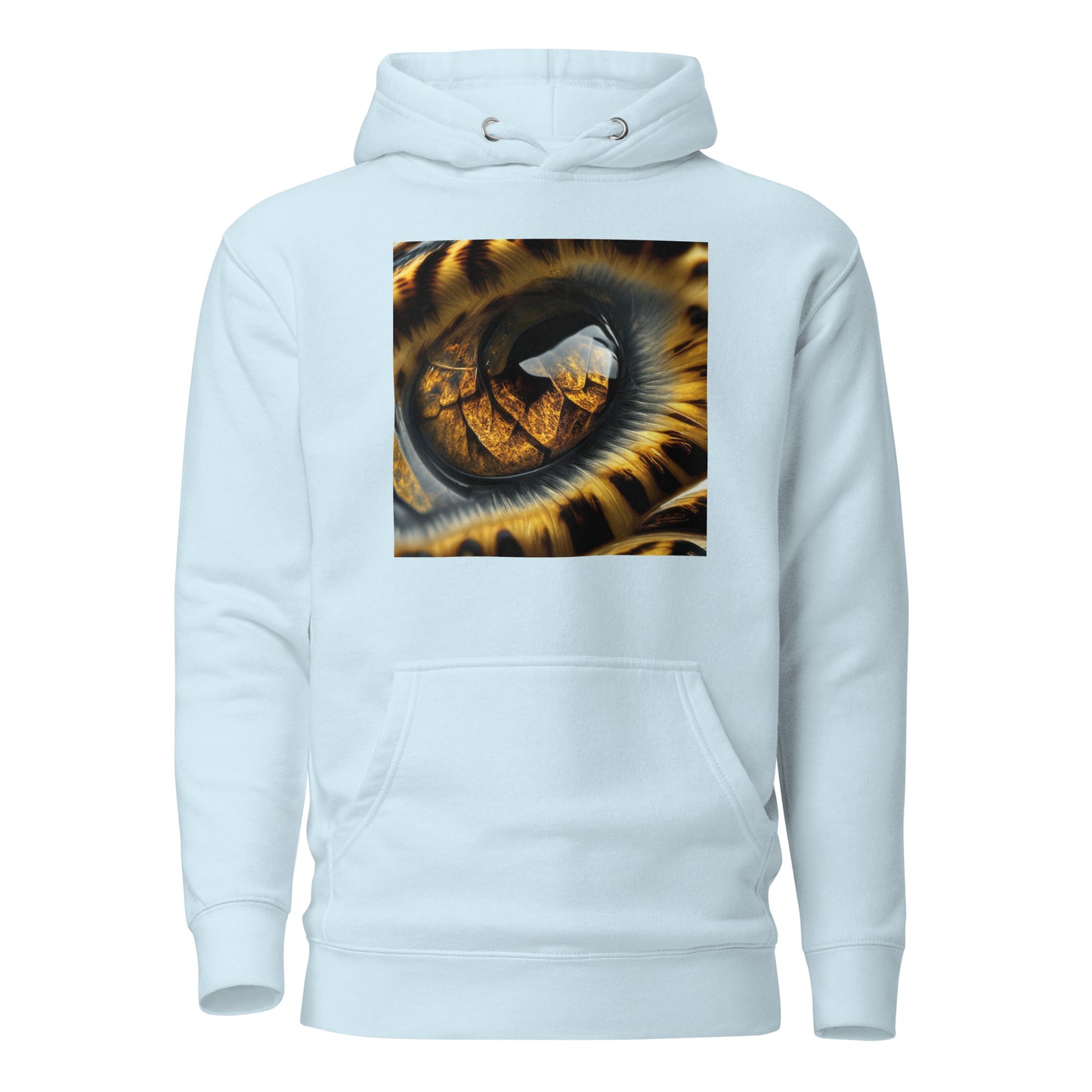 Leopard's Eye Men's Hoodie Sky Blue