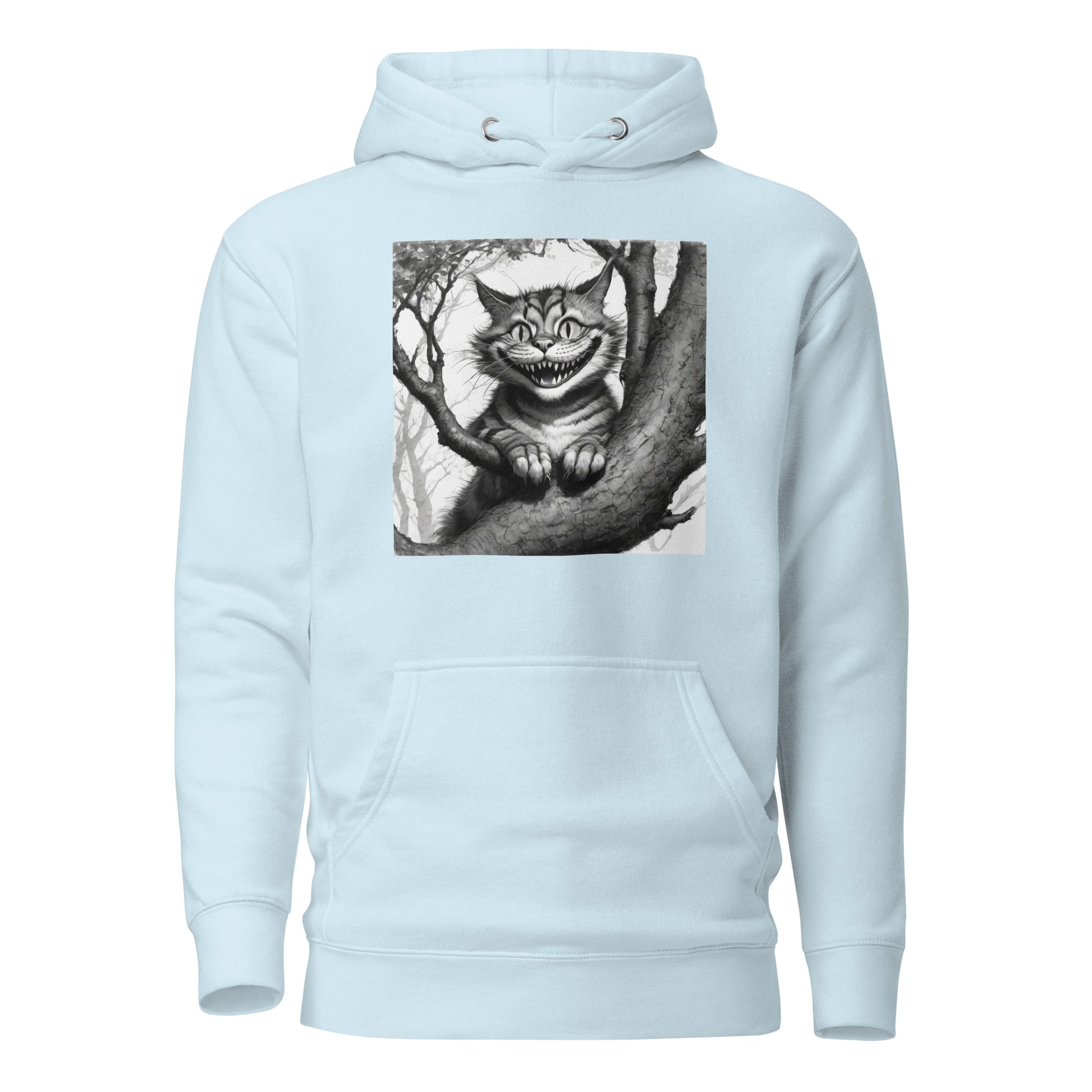 Cheshire Cat in a Tree Men's Alice in Wonderland Hoodie Sky Blue