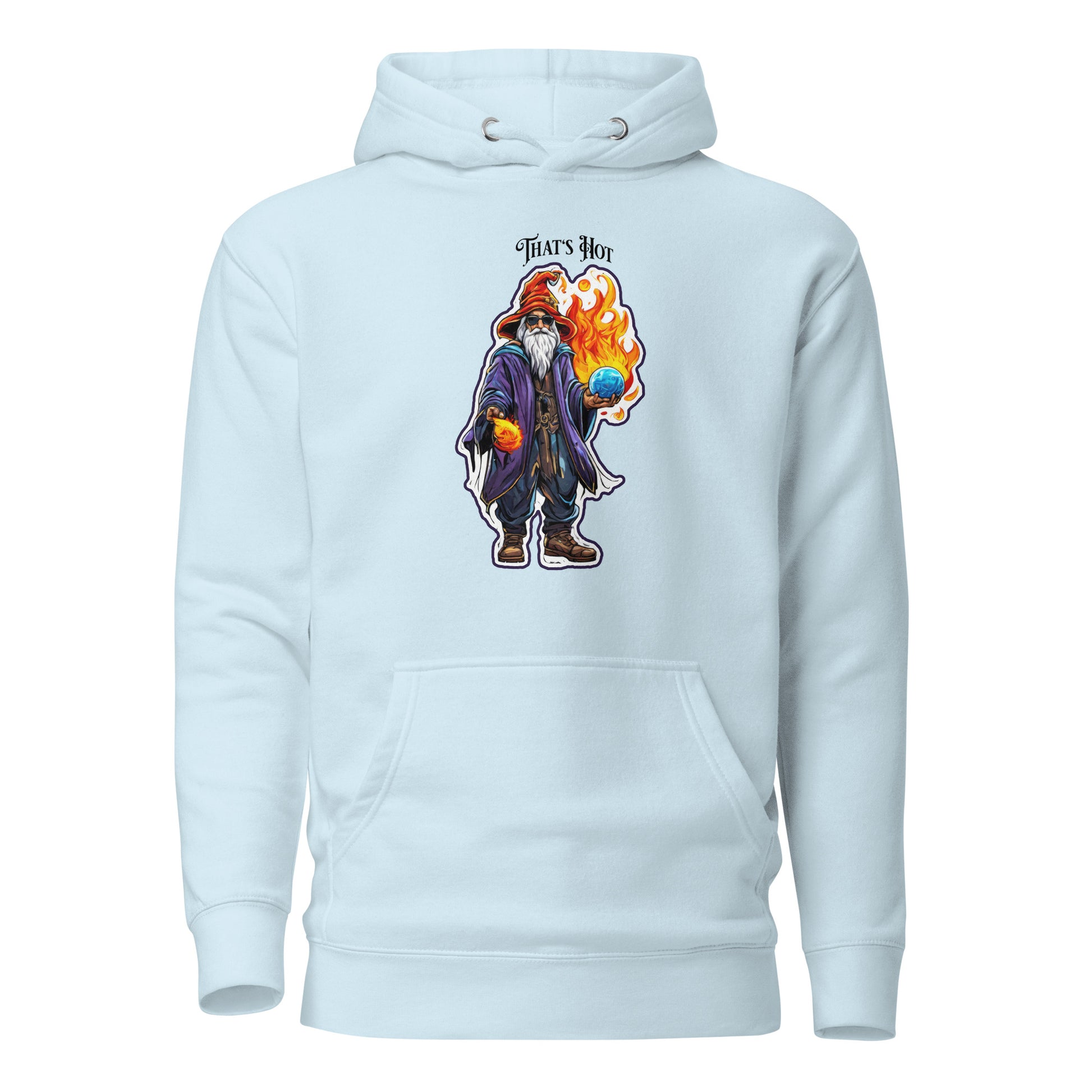 That's Hot Wizard Men's Funny Hoodie Sky Blue