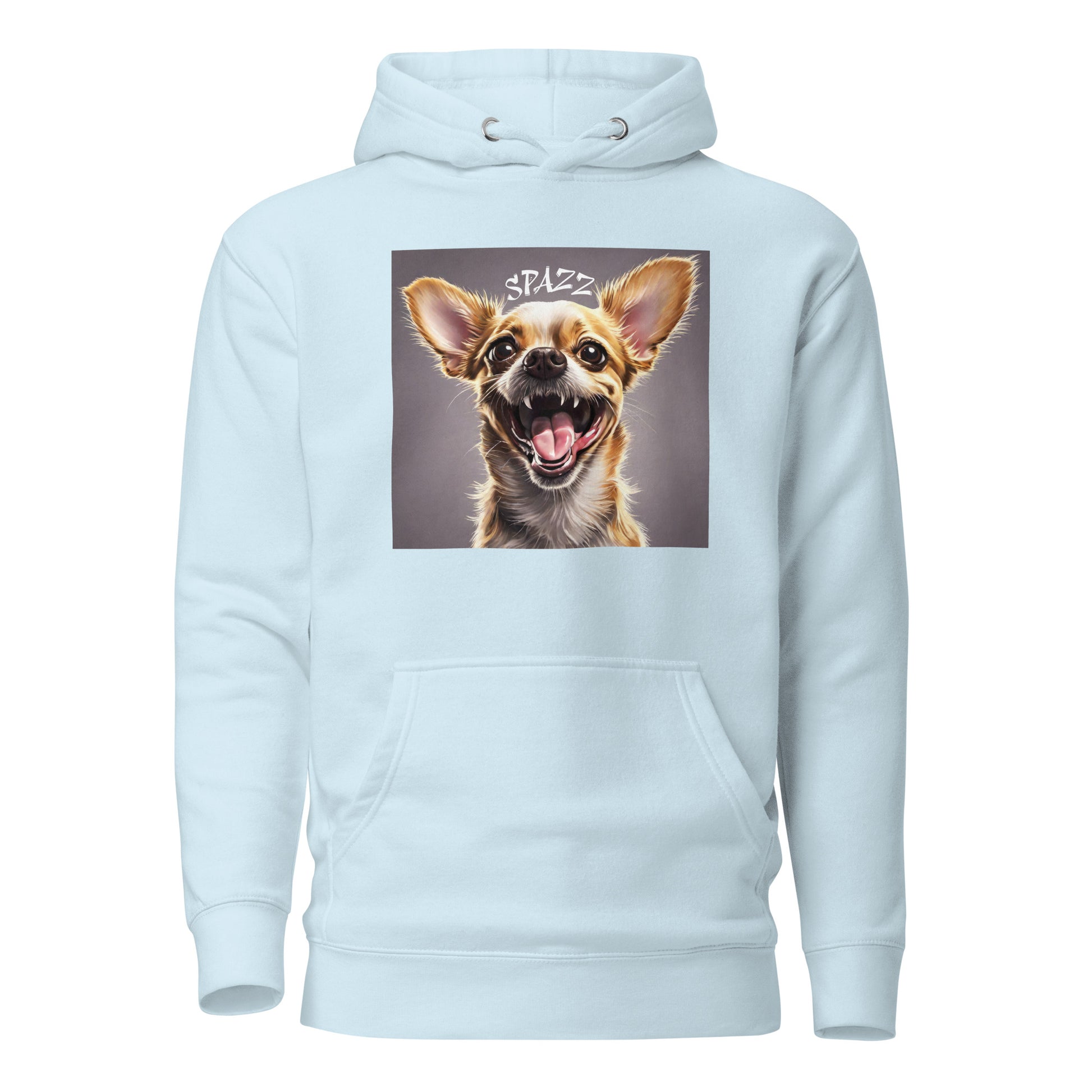 Spazz Men's Funny Hoodie Sky Blue