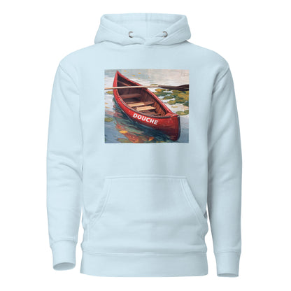 Douche Canoe Men's Funny Hoodie Sky Blue