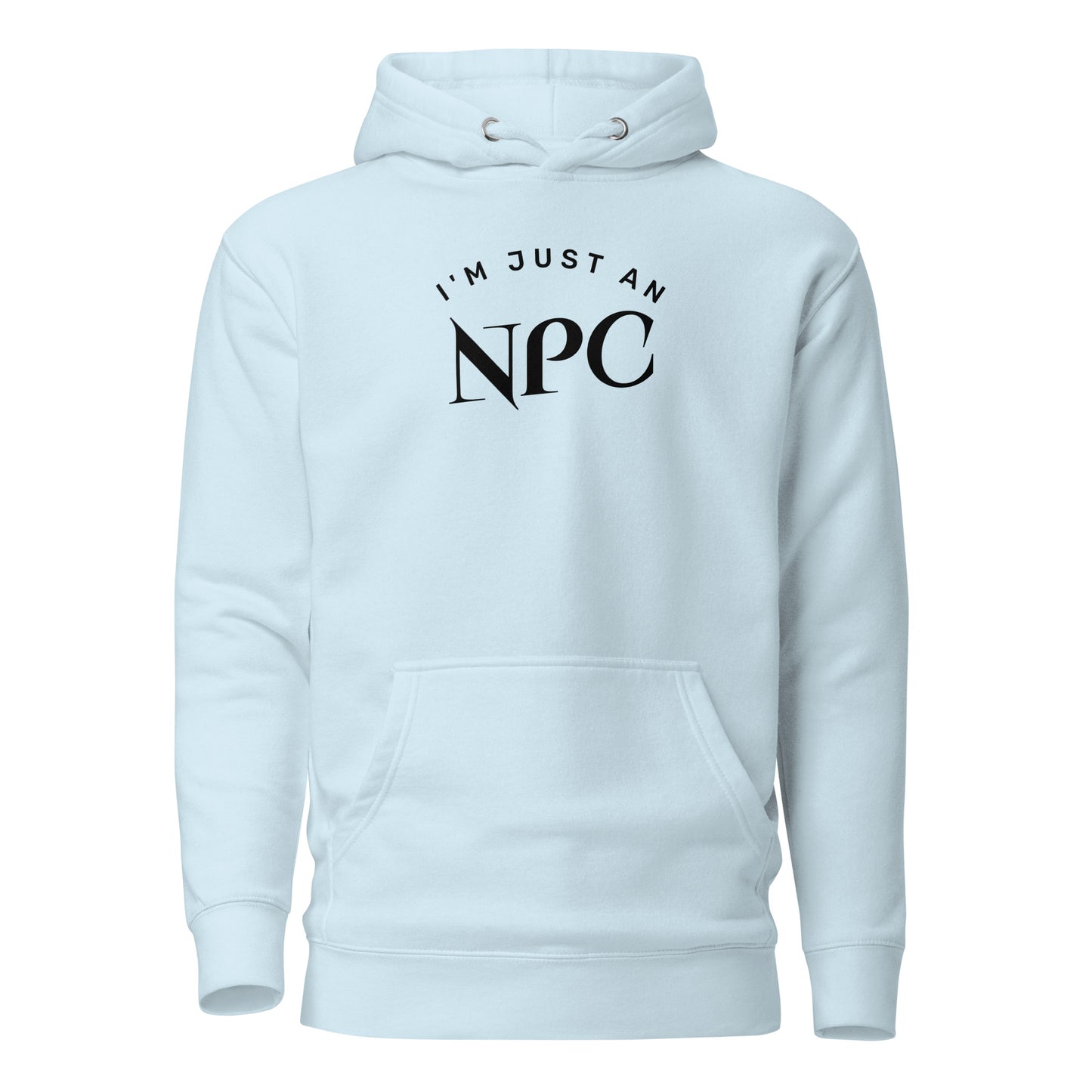 I'm Just an NPC Men's Funny Hoodie Sky Blue