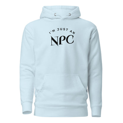 I'm Just an NPC Men's Funny Hoodie Sky Blue