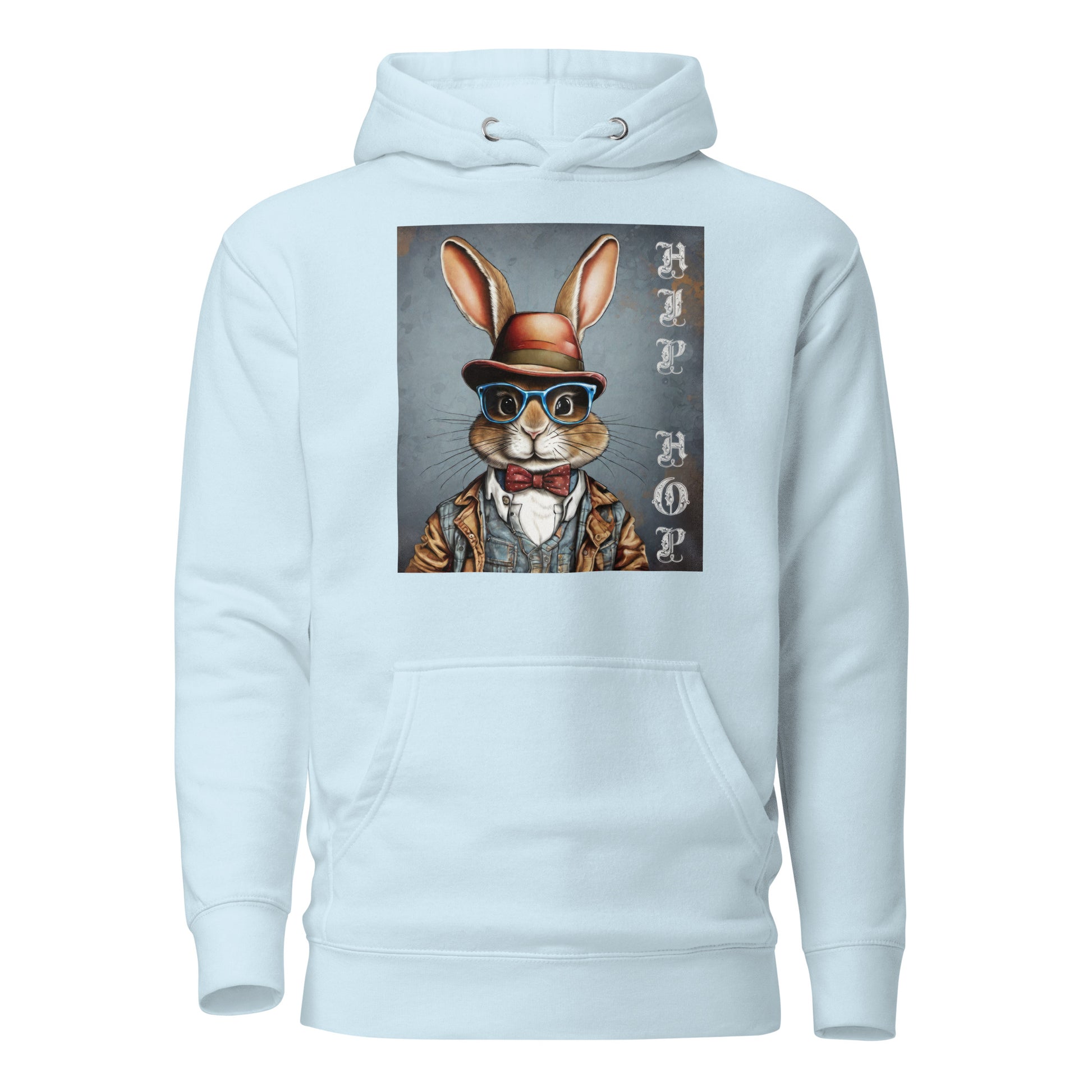 Hip Hop Men's Funny Hoodie Sky Blue