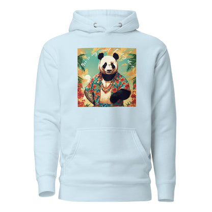 Casual Friday Panda Men's Funny Hoodie Sky Blue