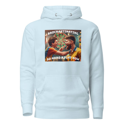 Brocrastinating Men's Funny Hoodie Sky Blue