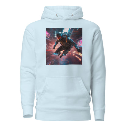 Cyberpunk Spaceman Men's Hoodie Sky Blue