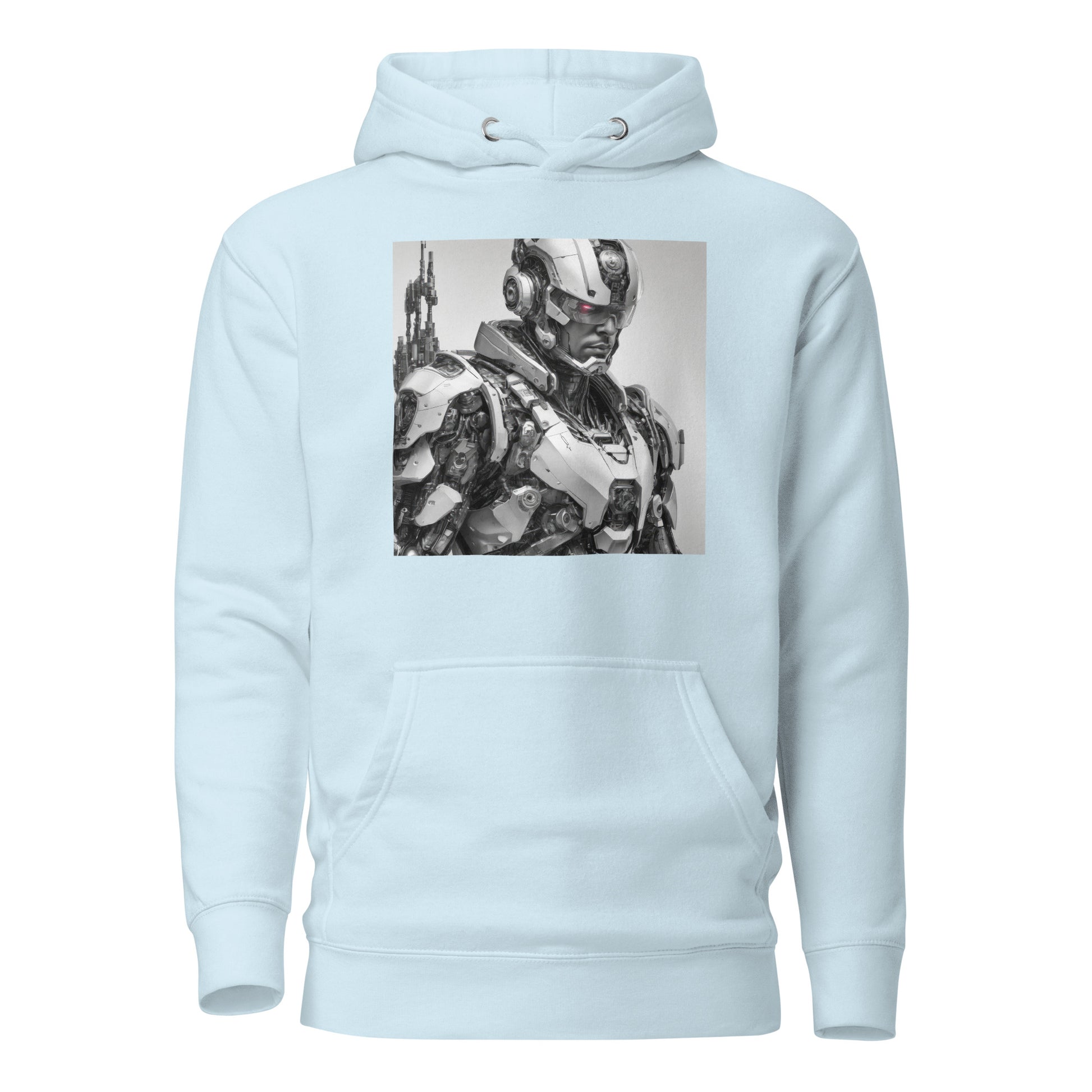 Man of Circuits Men's Sci-Fi Hoodie Sky Blue