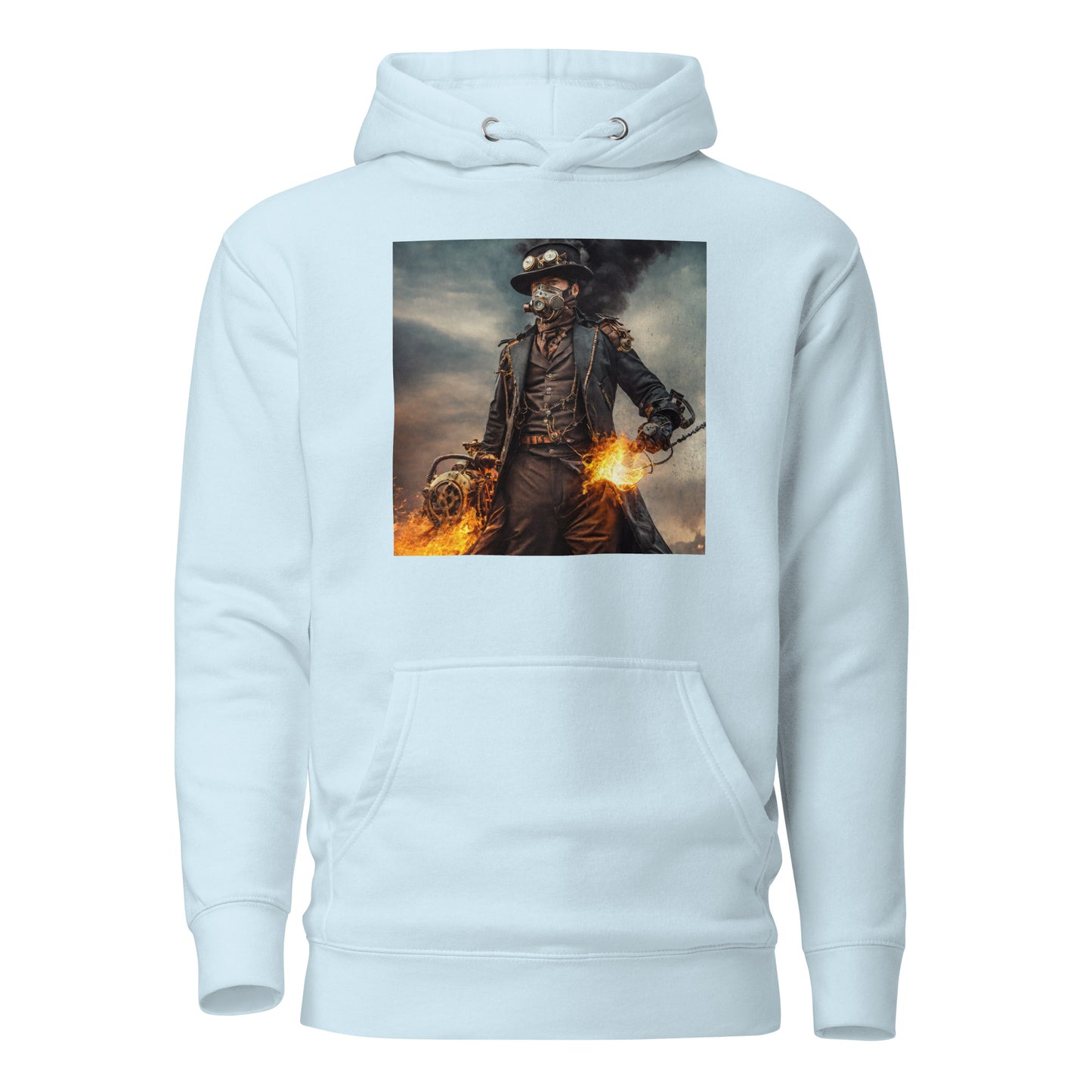 Dapper Pyro Men's Steampunk Hoodie Sky Blue