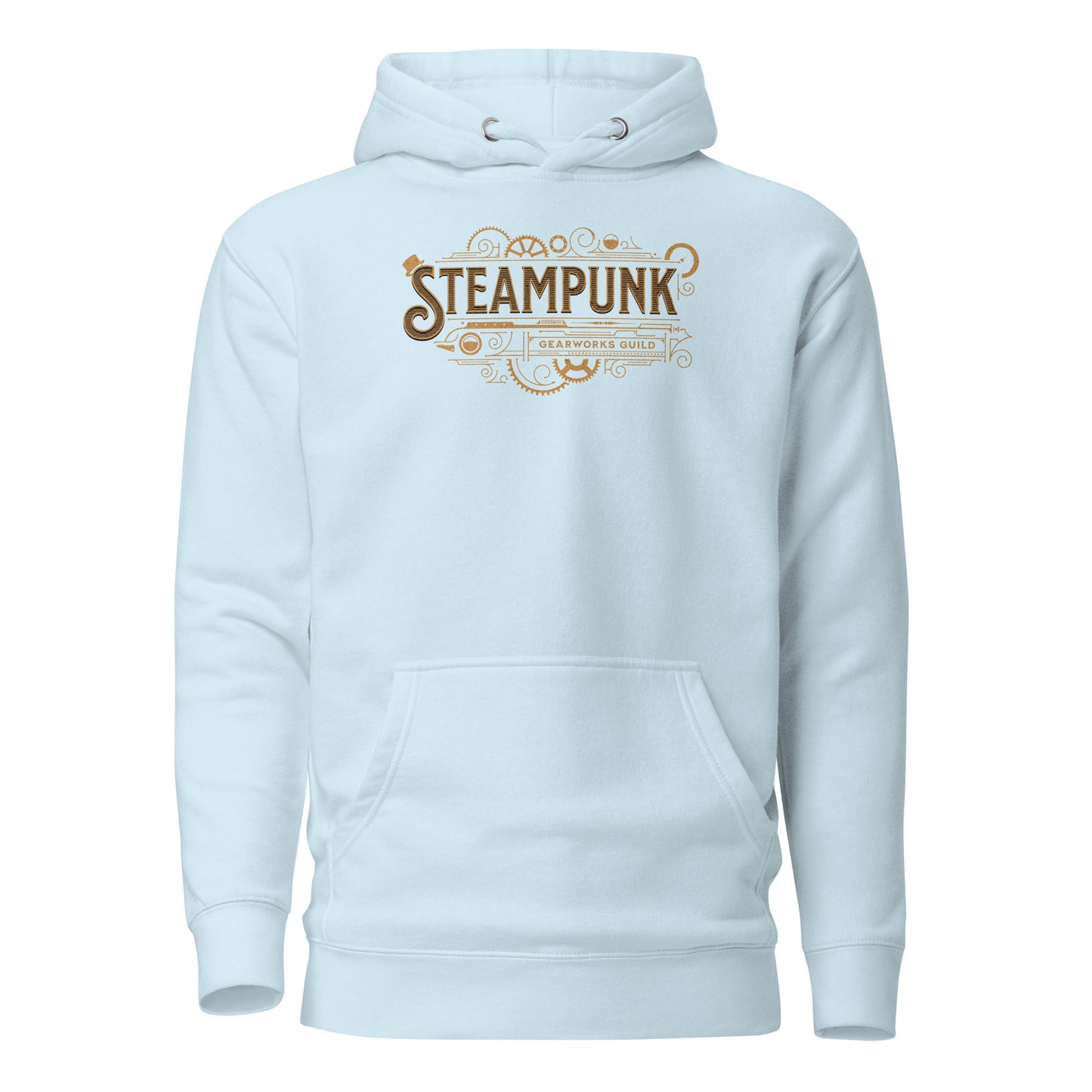 Steampunk Gearworks Guild Men's Hoodie Sky Blue