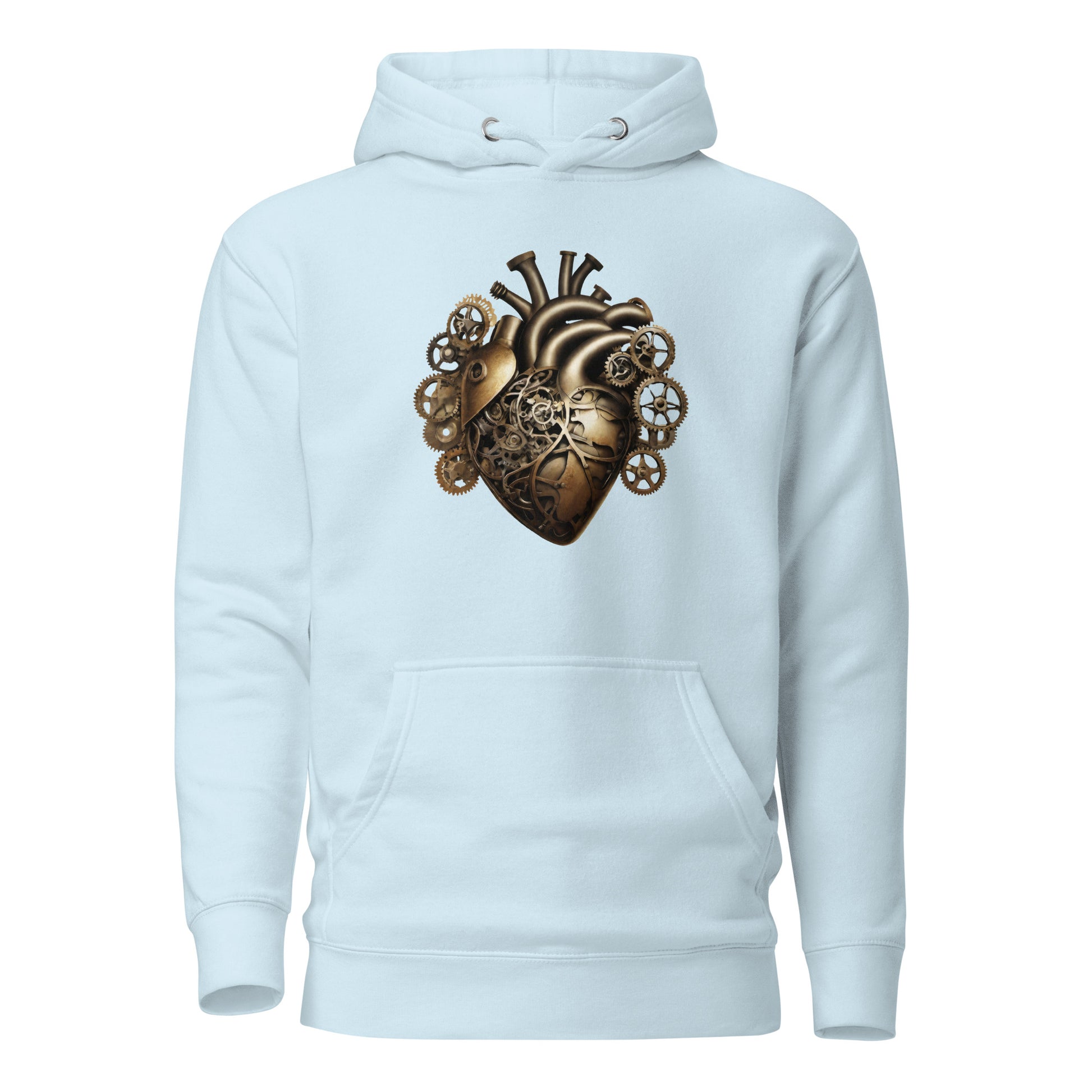 Gear & Valve Men's Steampunk Hoodie Sky Blue