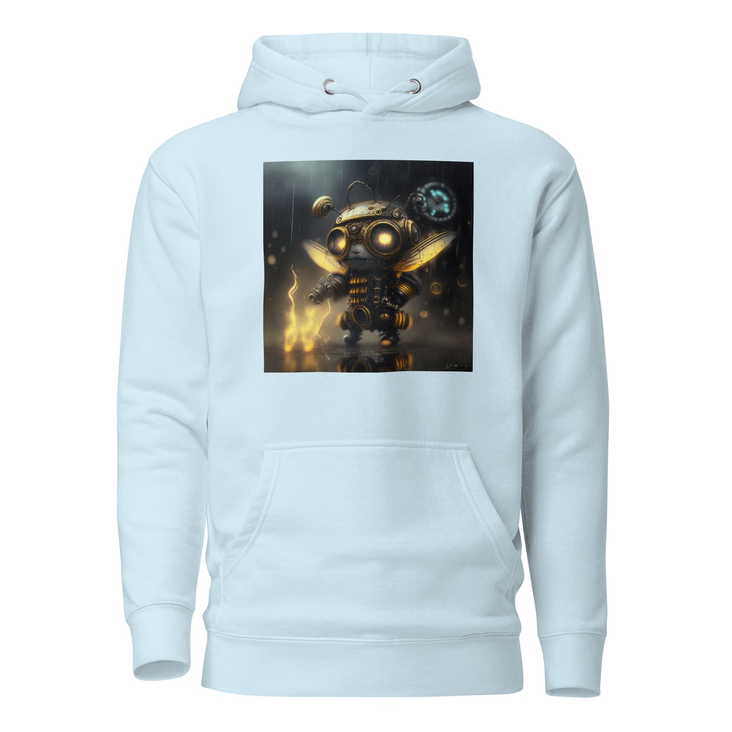 Bold Bee Men's Steampunk Hoodie Sky Blue