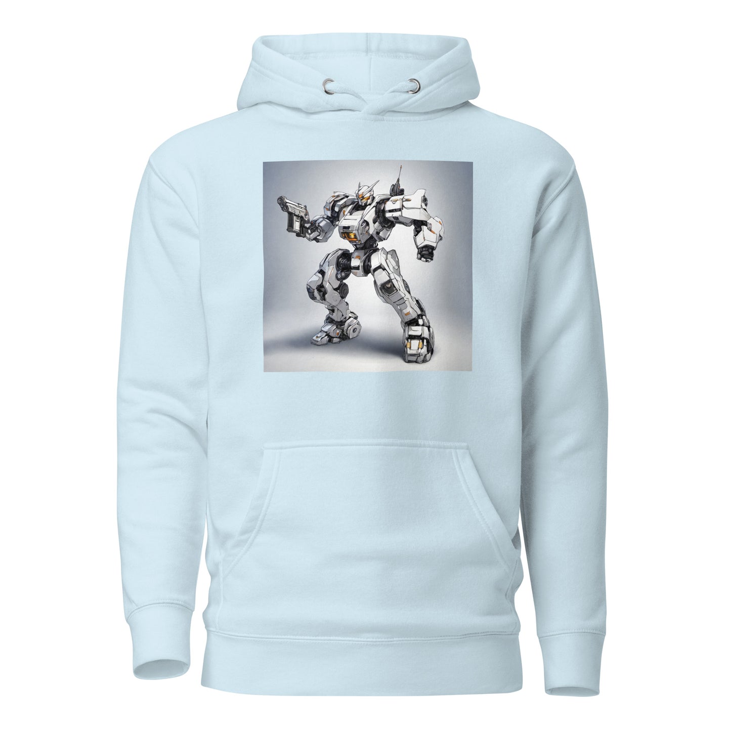 Cybernetic Machine Men's Anime Hoodie Sky Blue