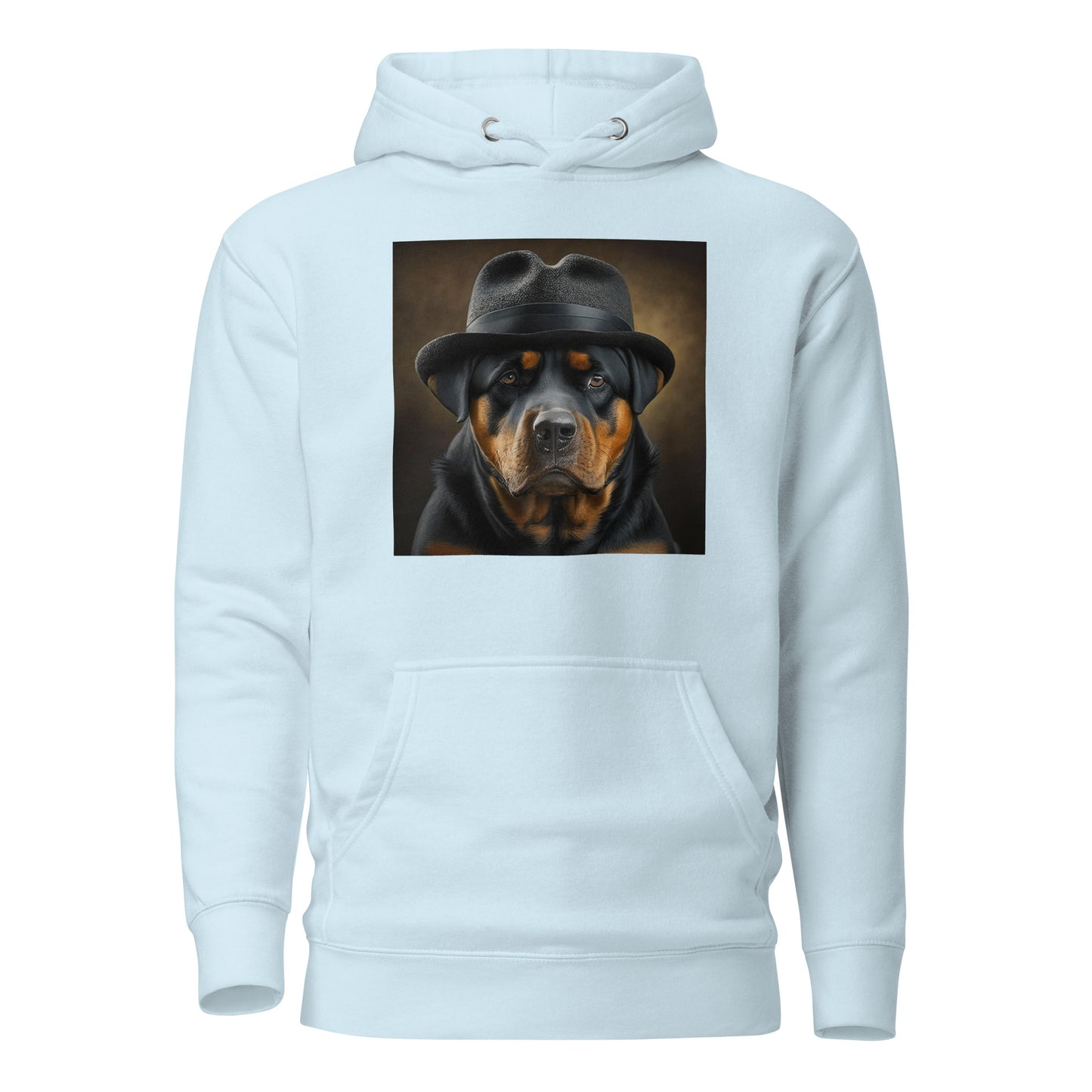 Rotty Boss Dog Men's Graphic Hoodie Sky Blue