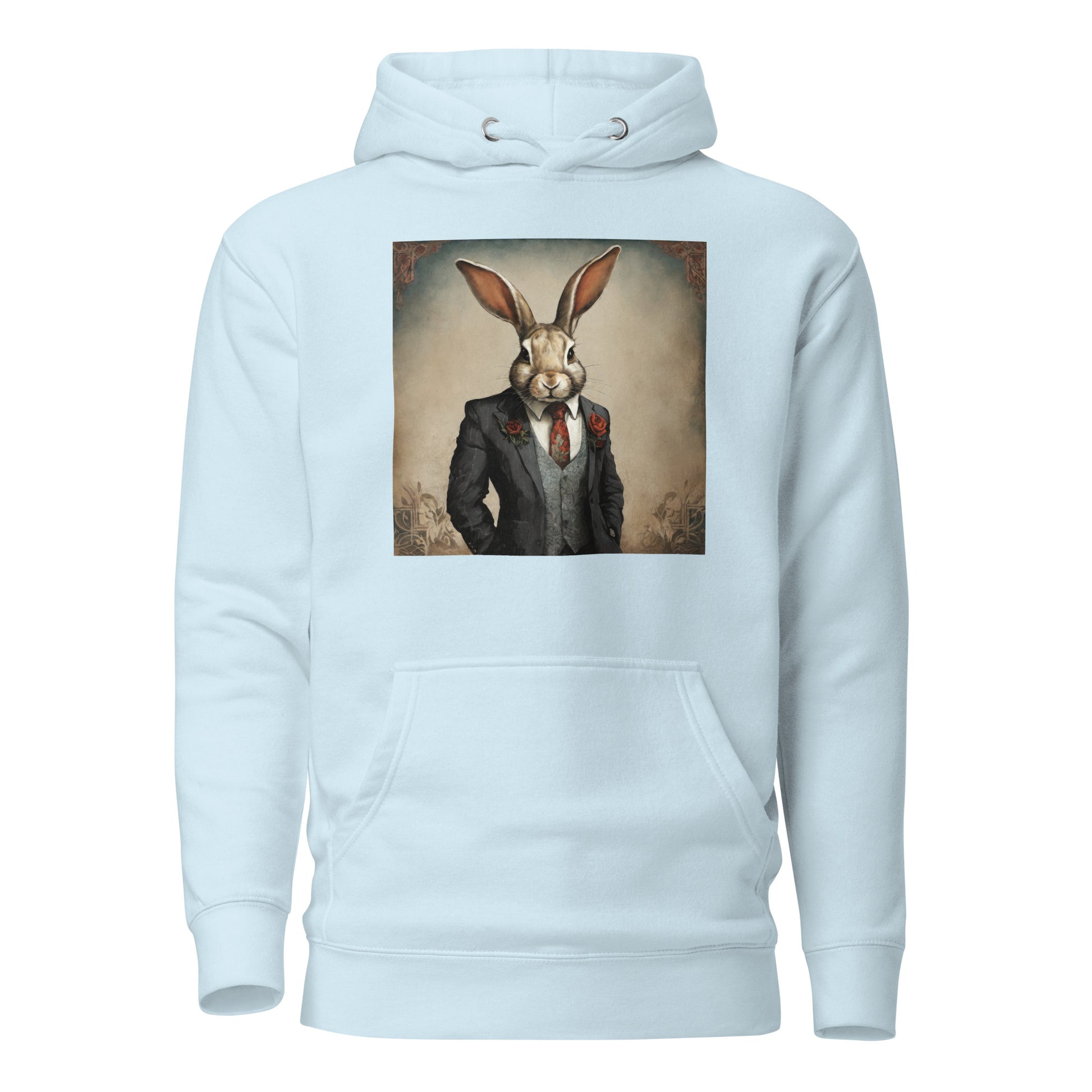 Regal Rabbit Men's Animal Hoodie Sky Blue