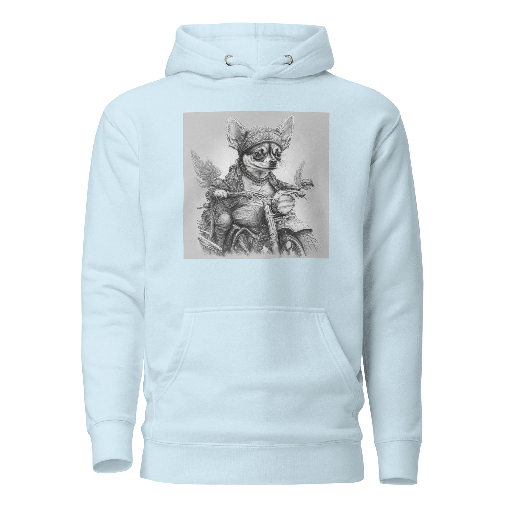 Tiny Speedster Chihuahua Men's Hoodie Sky Blue