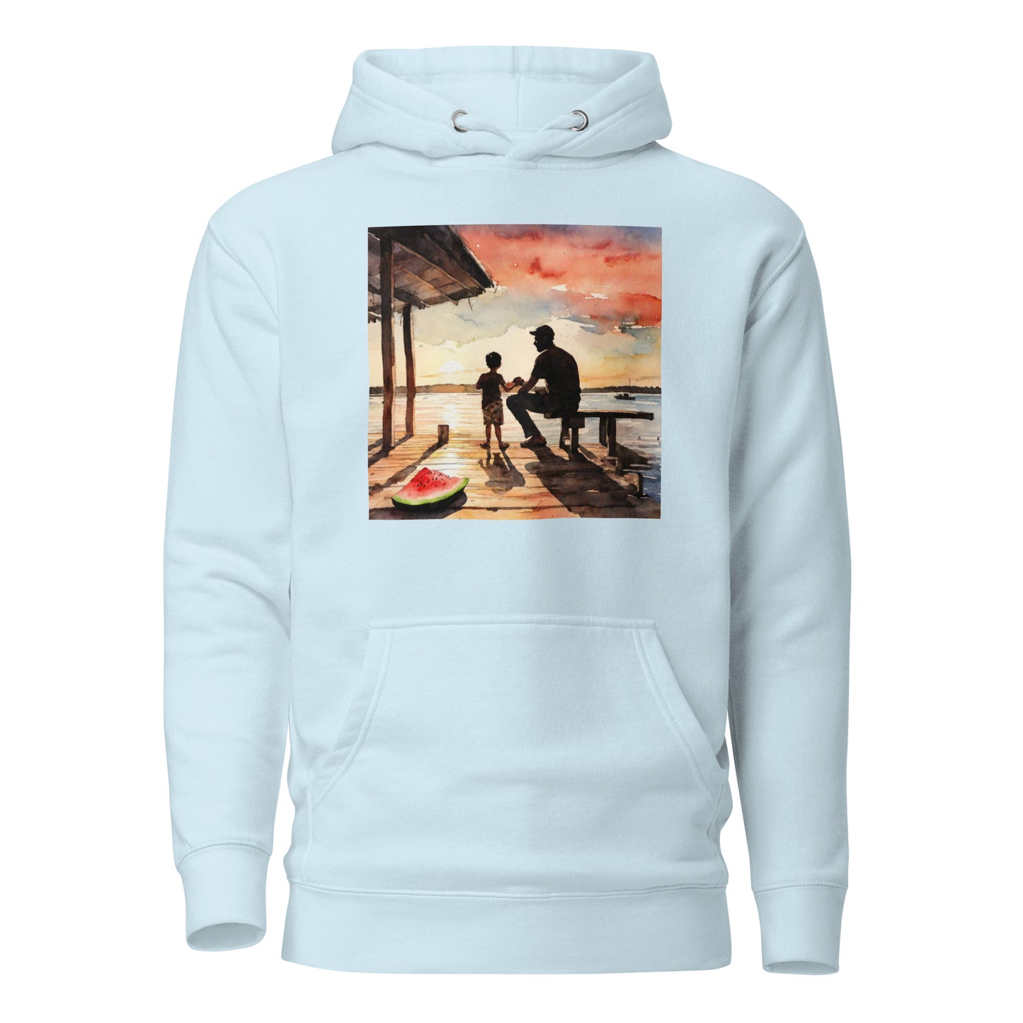 Summer Memories with Dad Hoodie Sky Blue