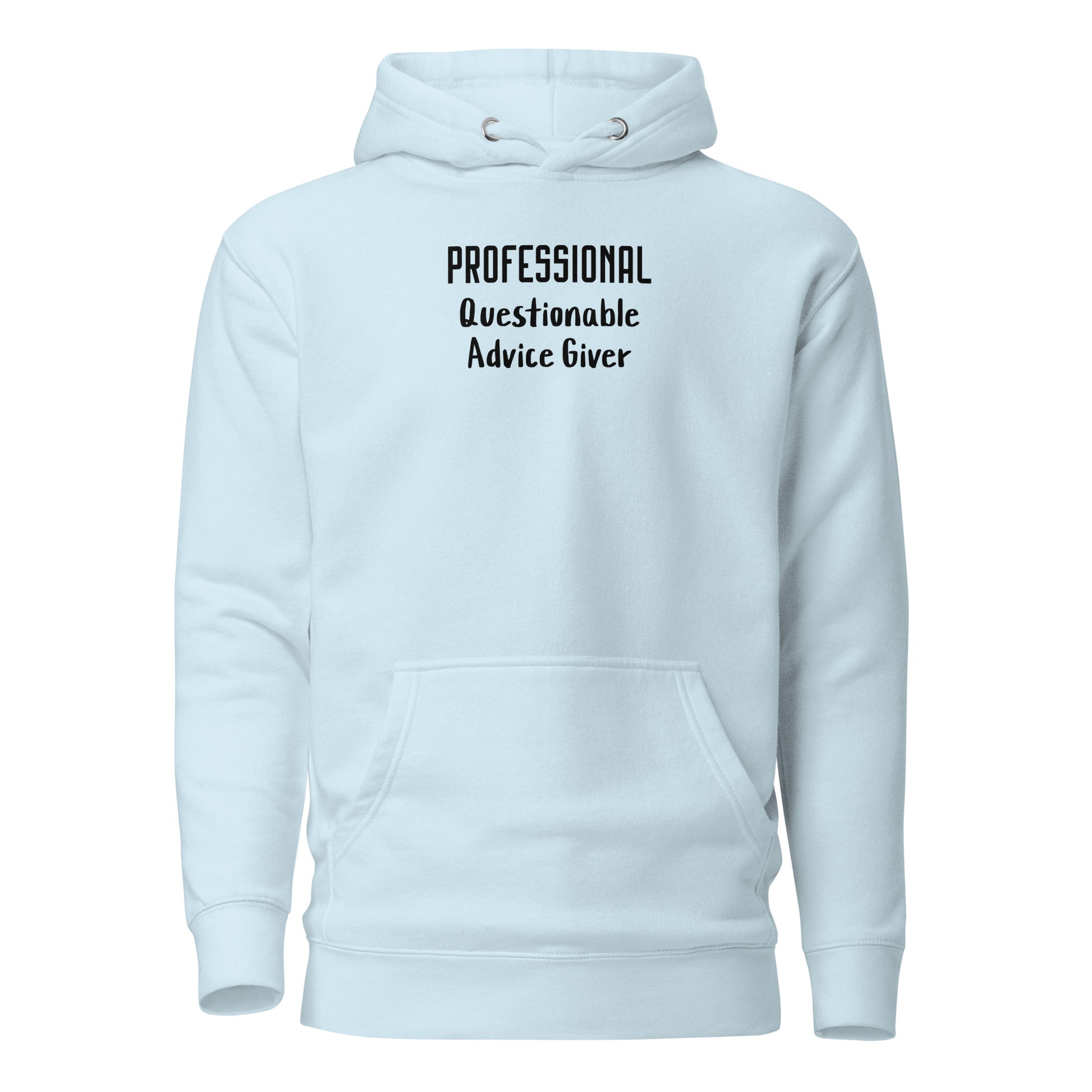 Professional Questionable Advice Giver Hoodie for Dad Sky Blue