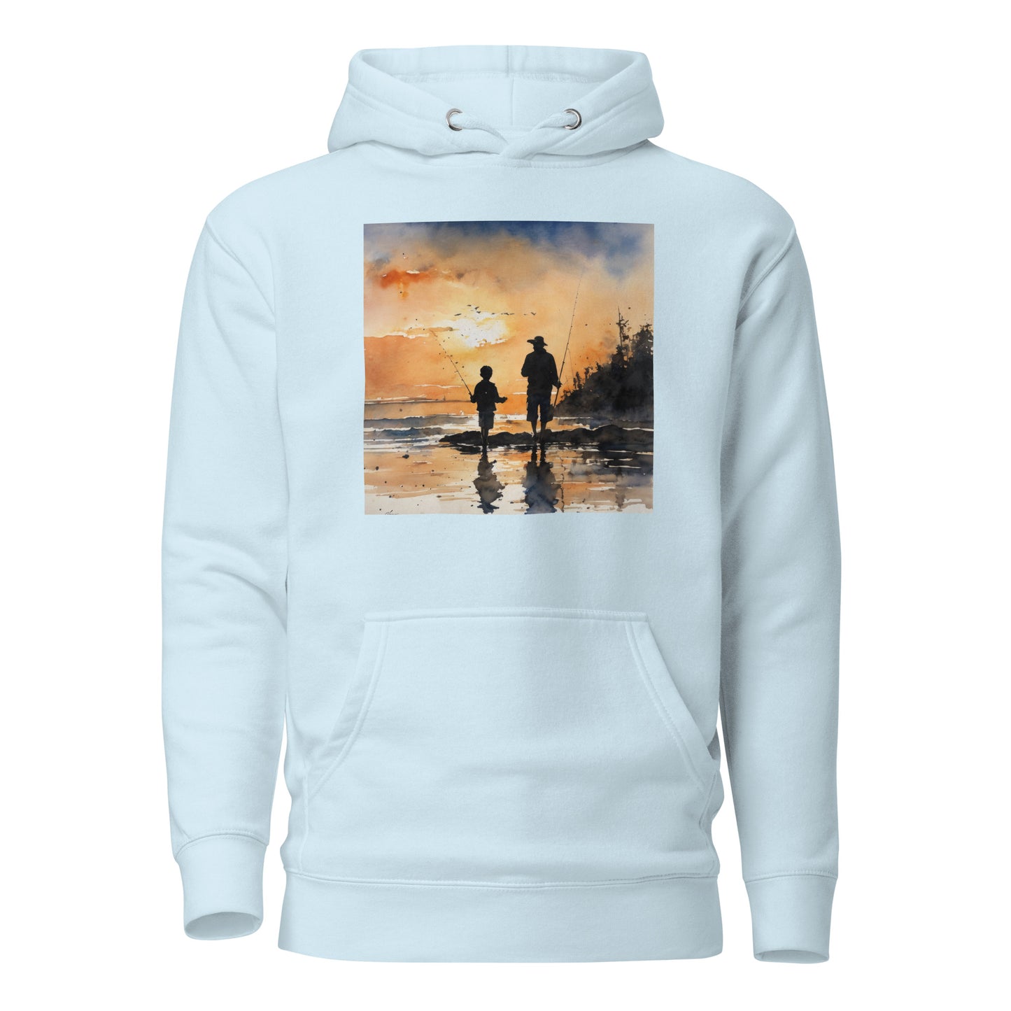 Fishing Days with Dad Hoodie Sky Blue