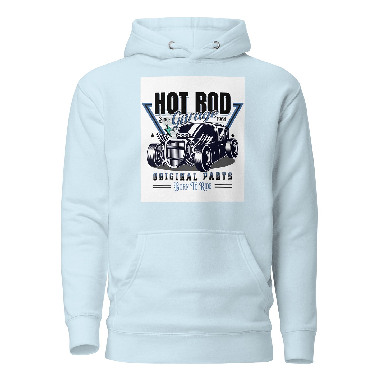 Hot Rod Garage Dad Hoodie Sky Blue