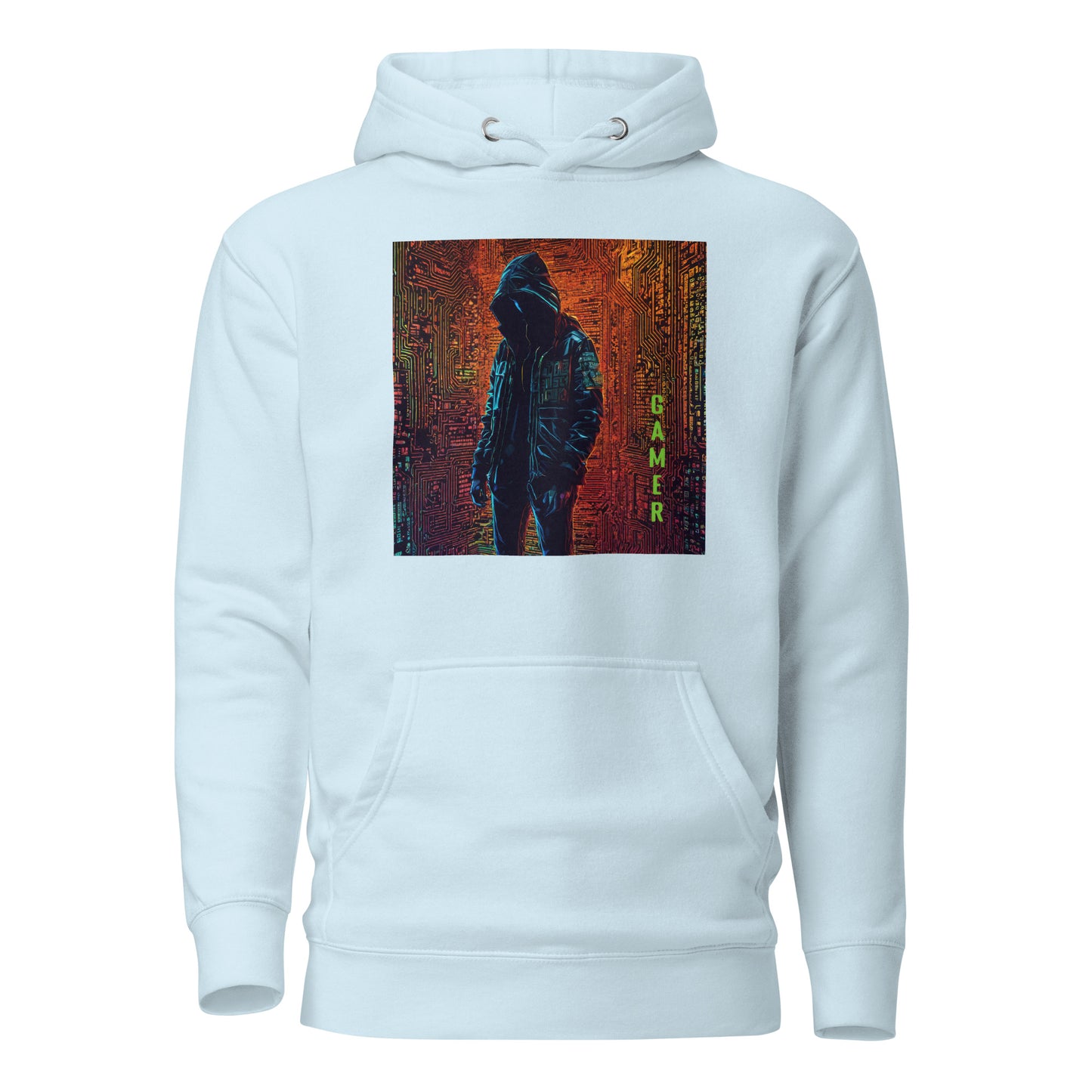 Men's Gamer Hoodie Sky Blue