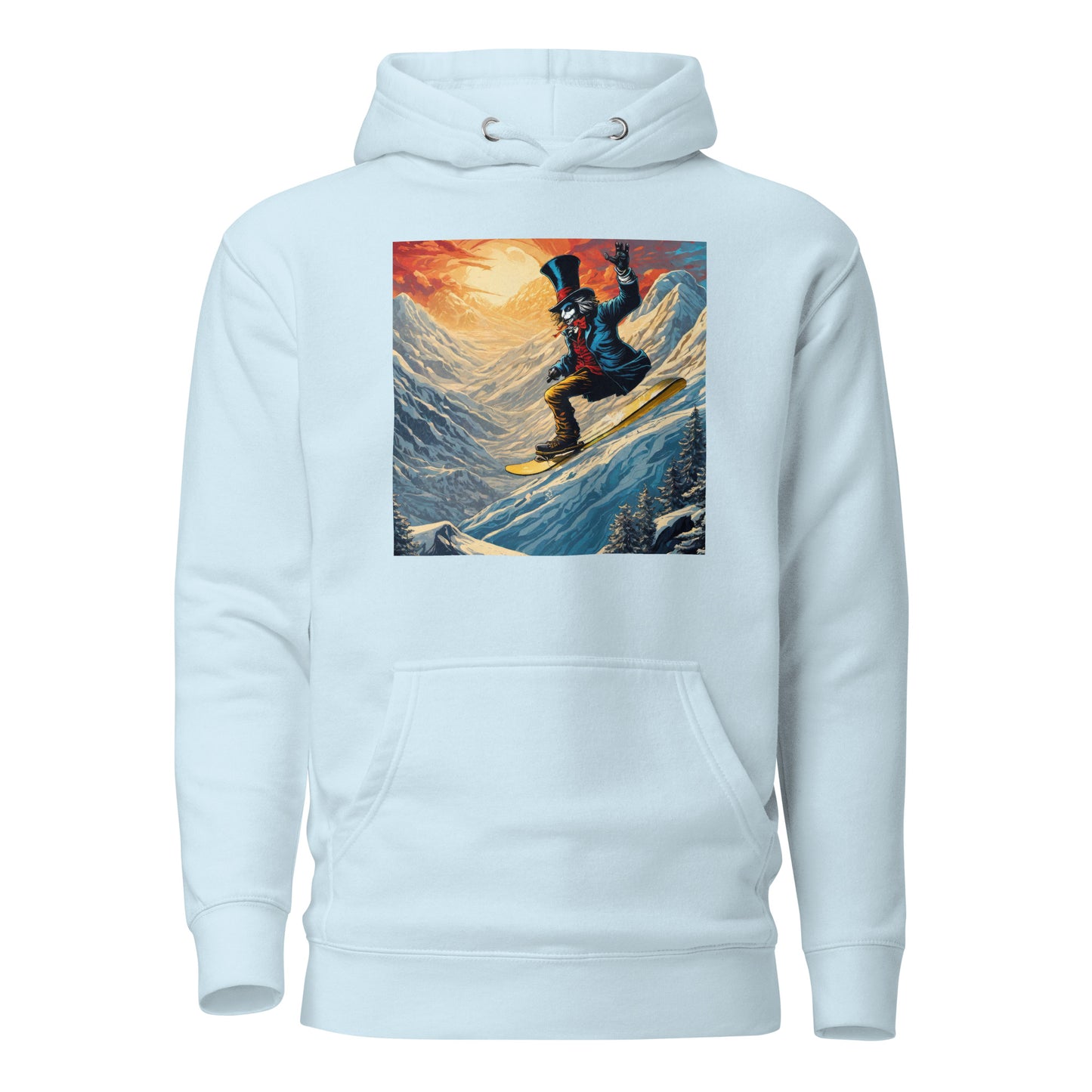 Mad Hatter Snowboarding Men's Hoodie Sky Blue