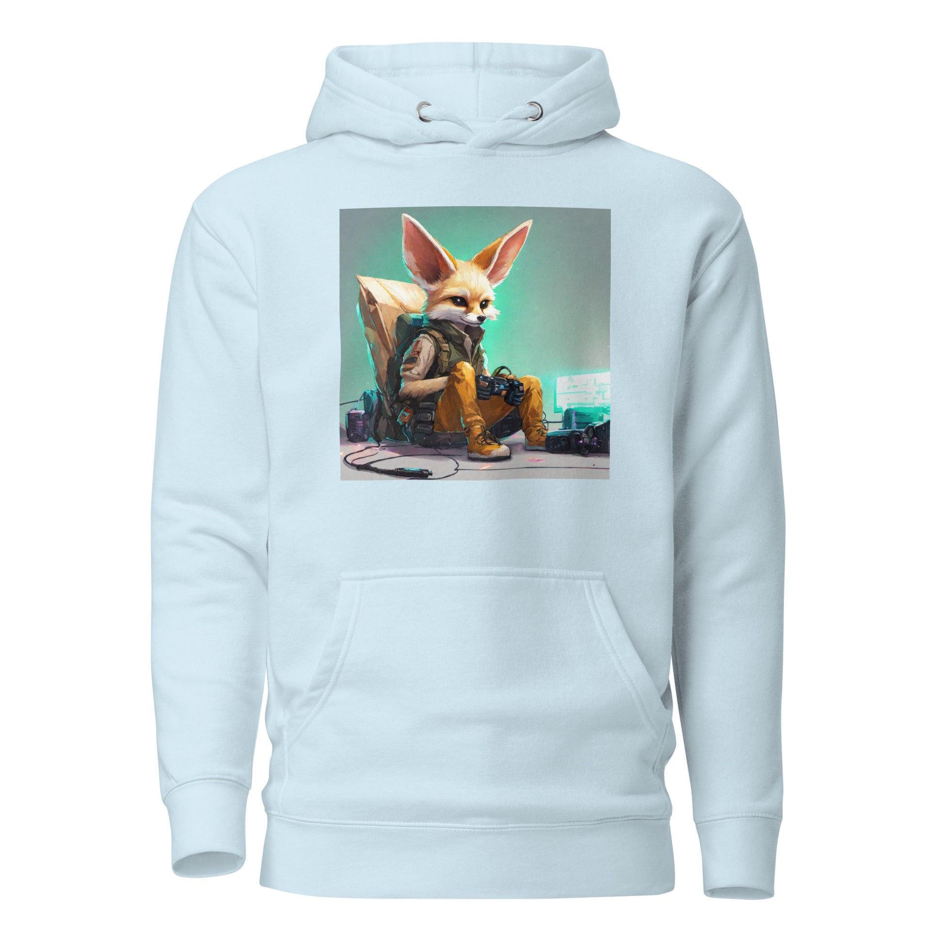 Fennec Fox Men's Gamer Hoodie Sky Blue