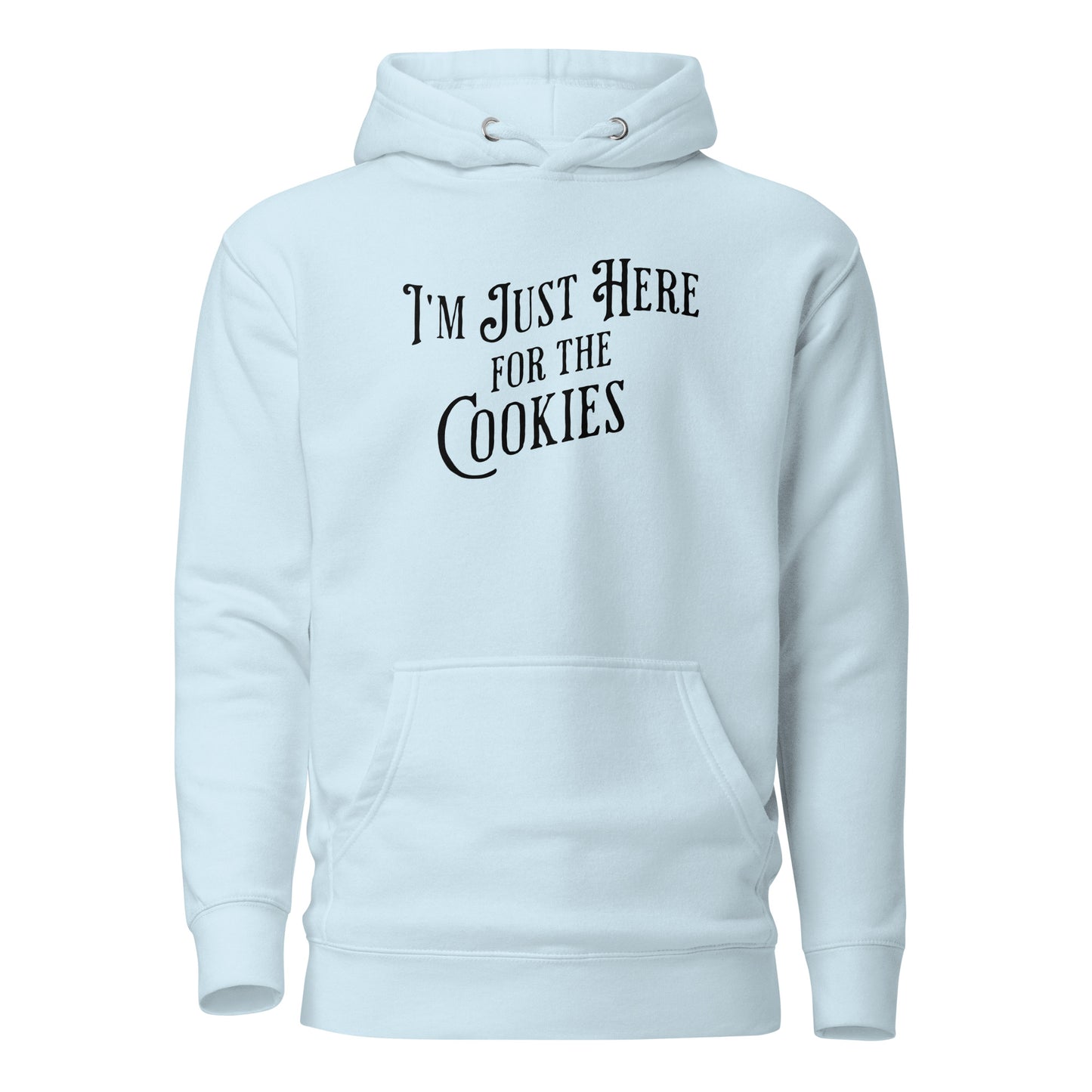 I'm Just Here for the Cookies Men's Christmas Hoodie Sky Blue