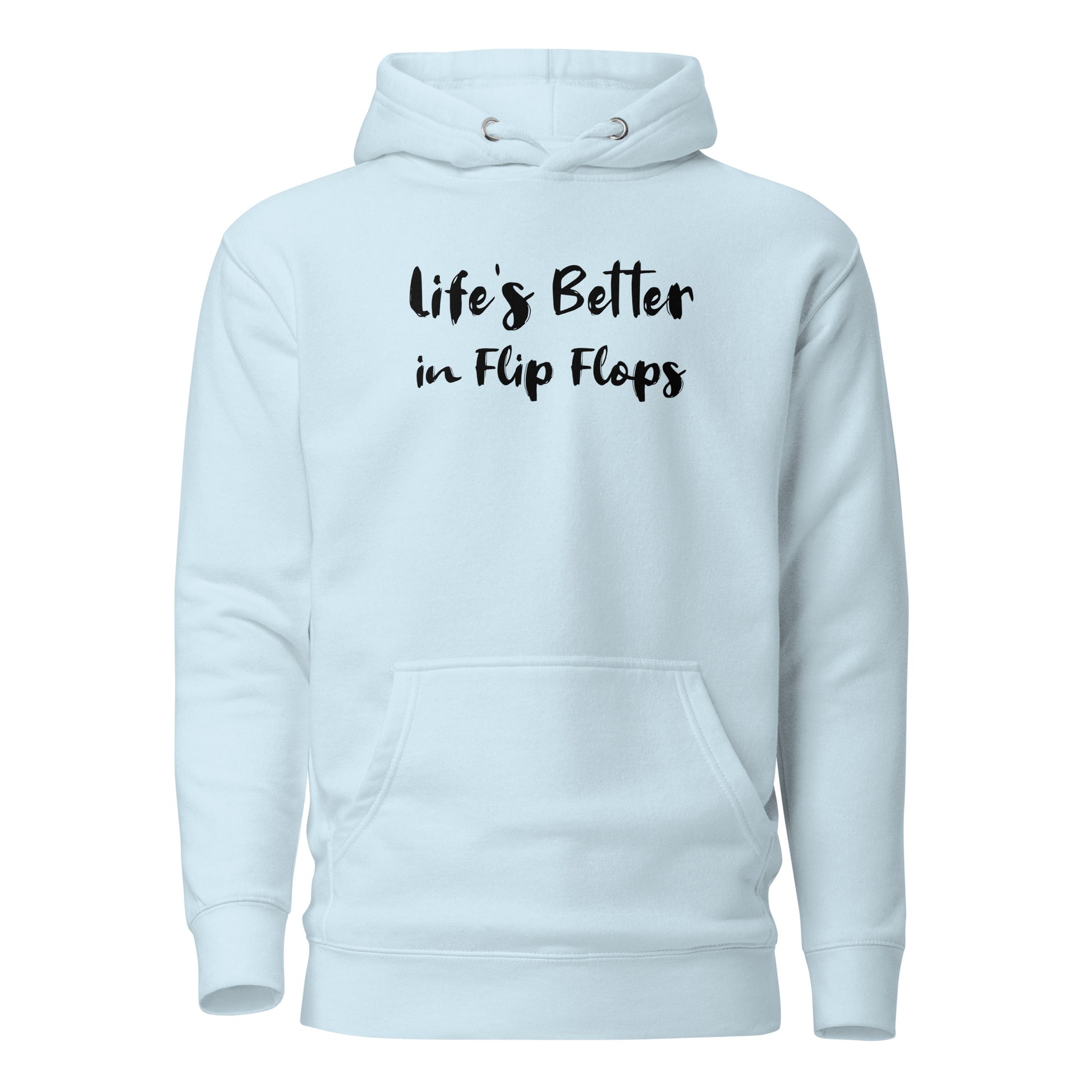 Life's Better in Flip-Flops Men's Summer Hoodie Sky Blue