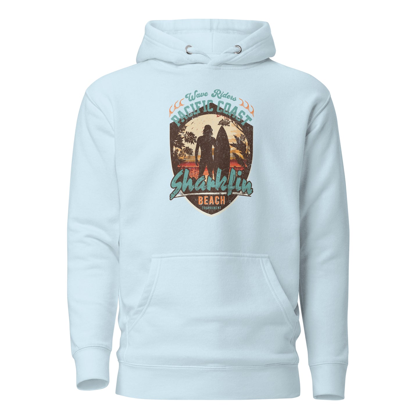 Pacific Coast Sharkfin Beach Men's Hoodie Sky Blue