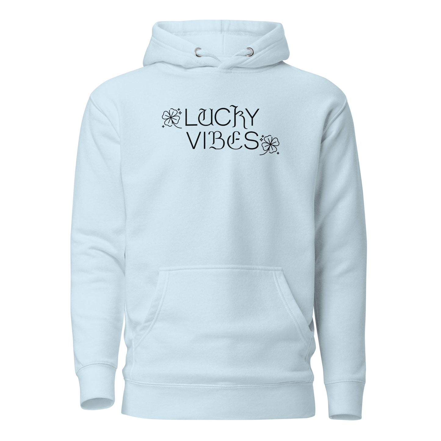 Lucky Vibes St Patrick's Day Men's Hoodie Sky Blue