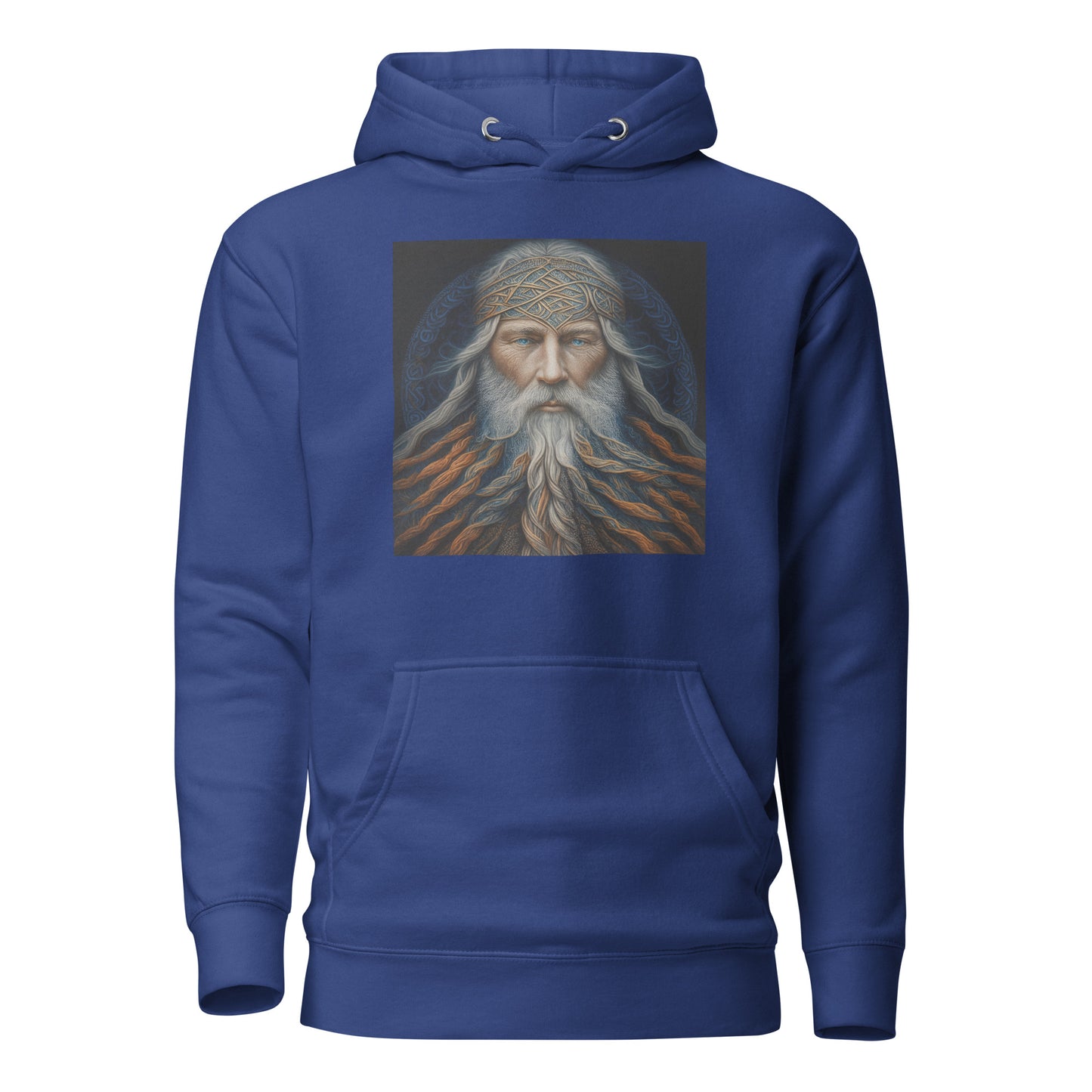 Bearded Wizard Men's Fantasy Hoodie Team Royal