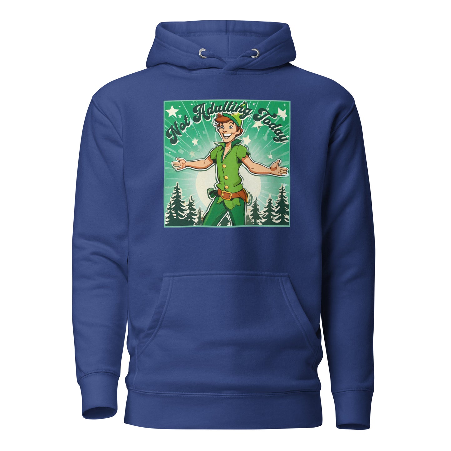 Not Adulting Today Men's Funny Hoodie Team Royal