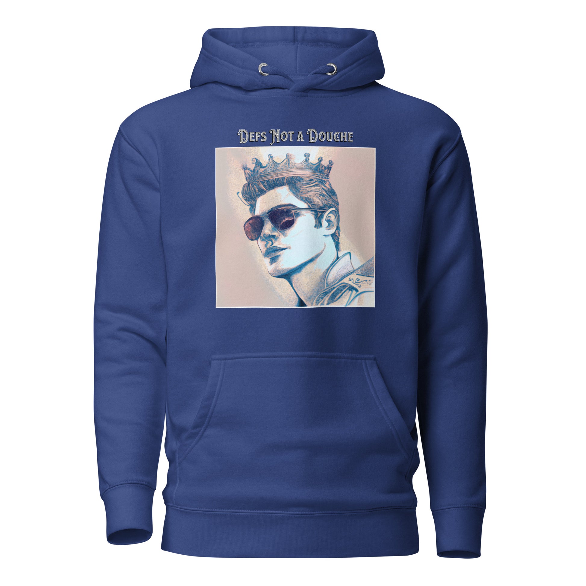 Defs Not a Douche Men's Funny Hoodie Team Royal