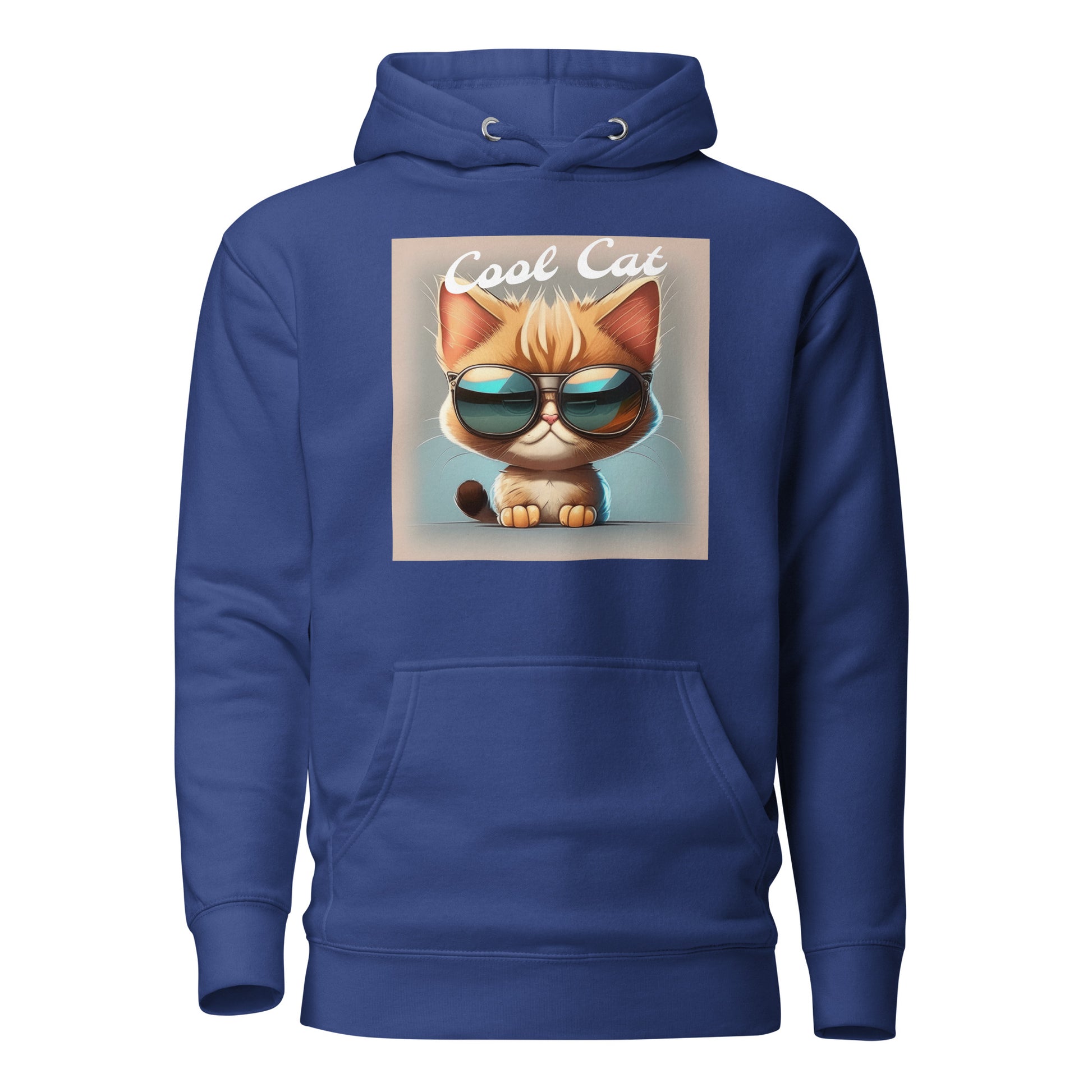 Cool Cat Men's Funny Hoodie Team Royal