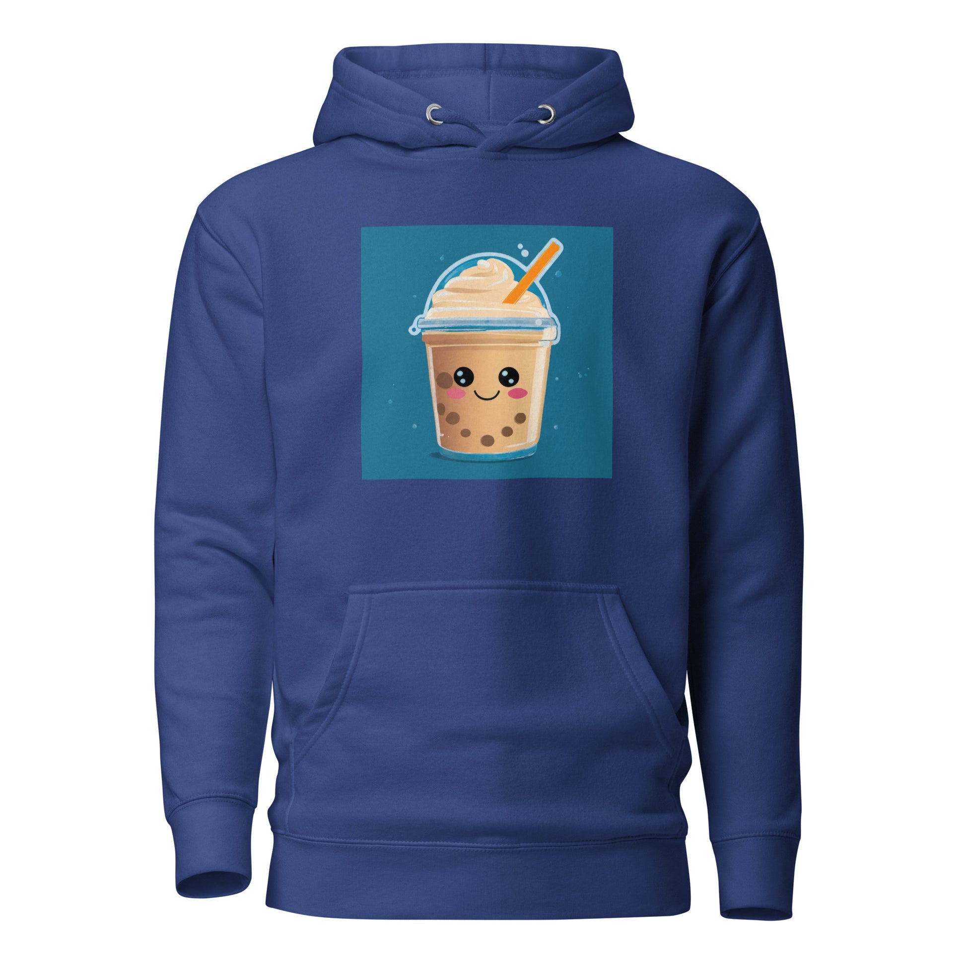 Boba Bubble Milk Tea Men's Funny Hoodie Team Royal