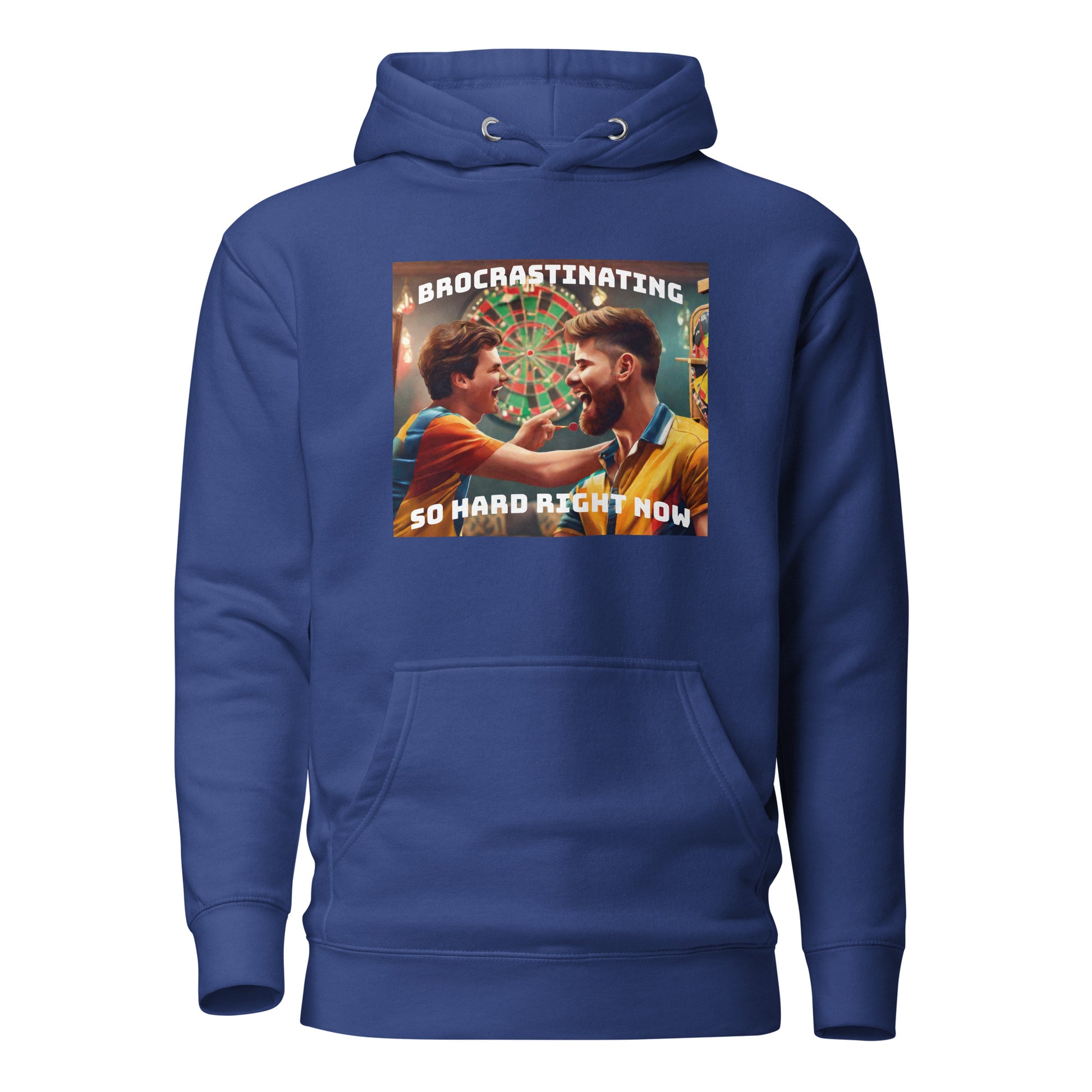 Brocrastinating Men's Funny Hoodie Team Royal