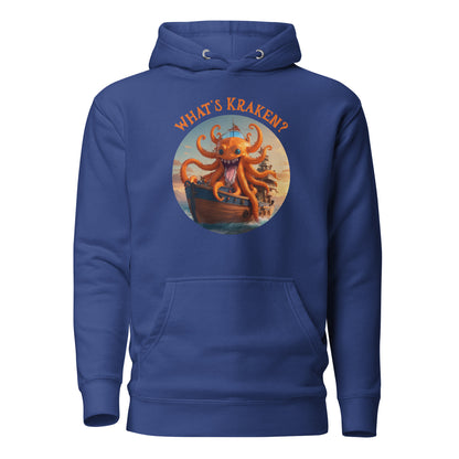 What's Kraken Men's Funny Hoodie Team Royal