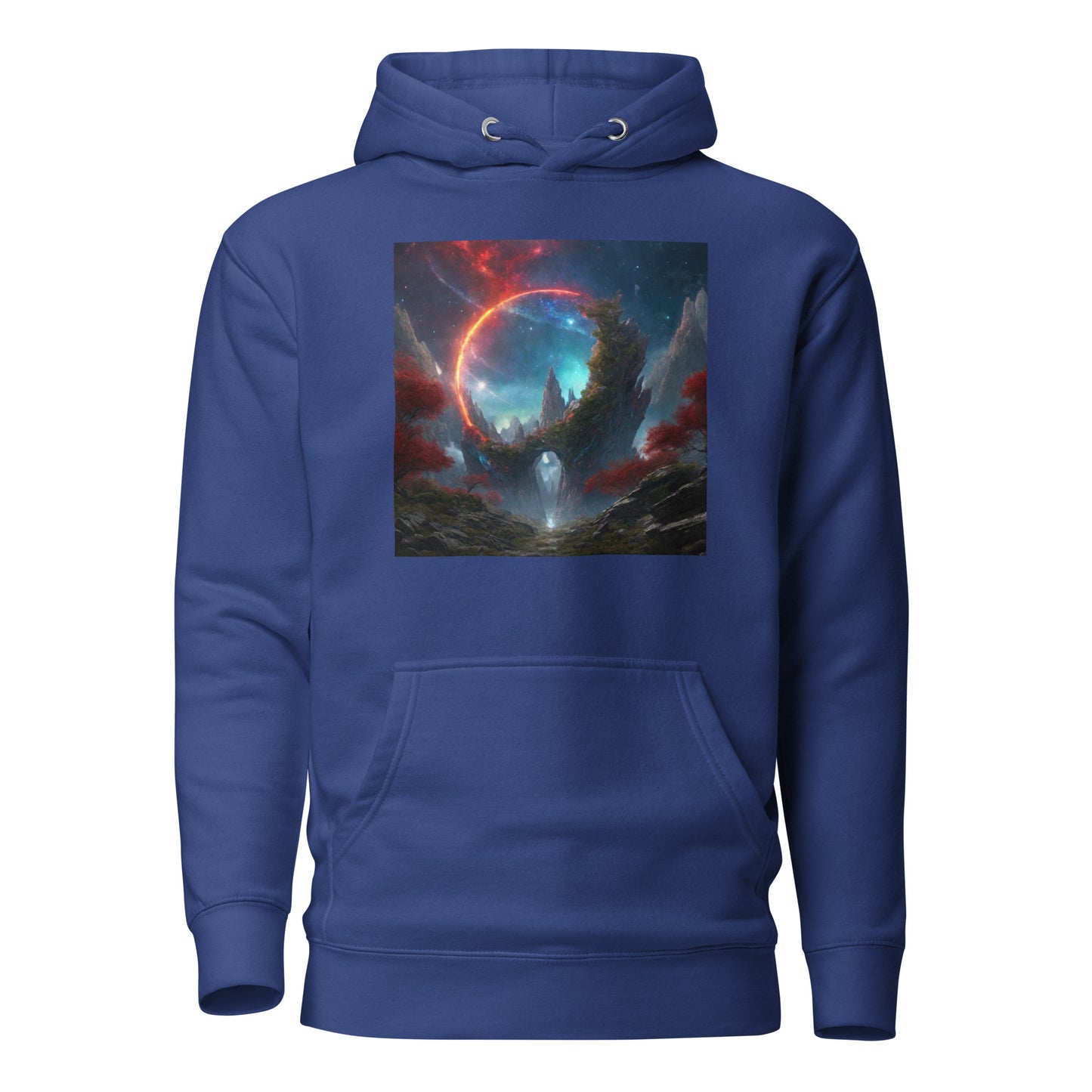 Ring of Fire Futuristic Landscape Men's Graphic Hoodie Team Royal