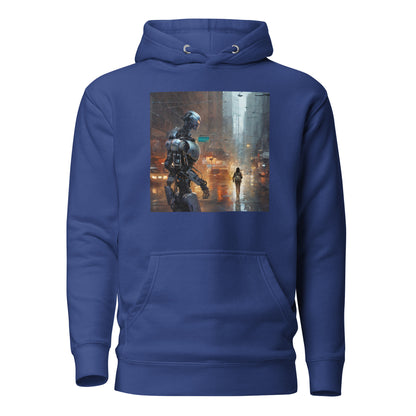 Cyborg in the City Men's Sci-Fi Hoodie Team Royal