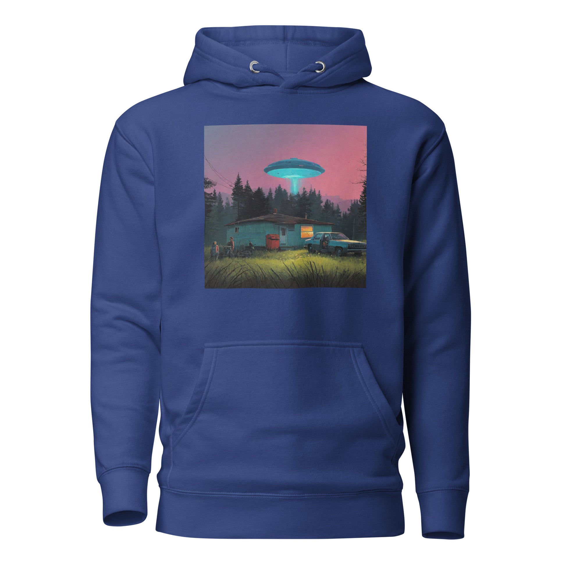 Backwoods Alien Abduction Men's Graphic Hoodie Team Royal