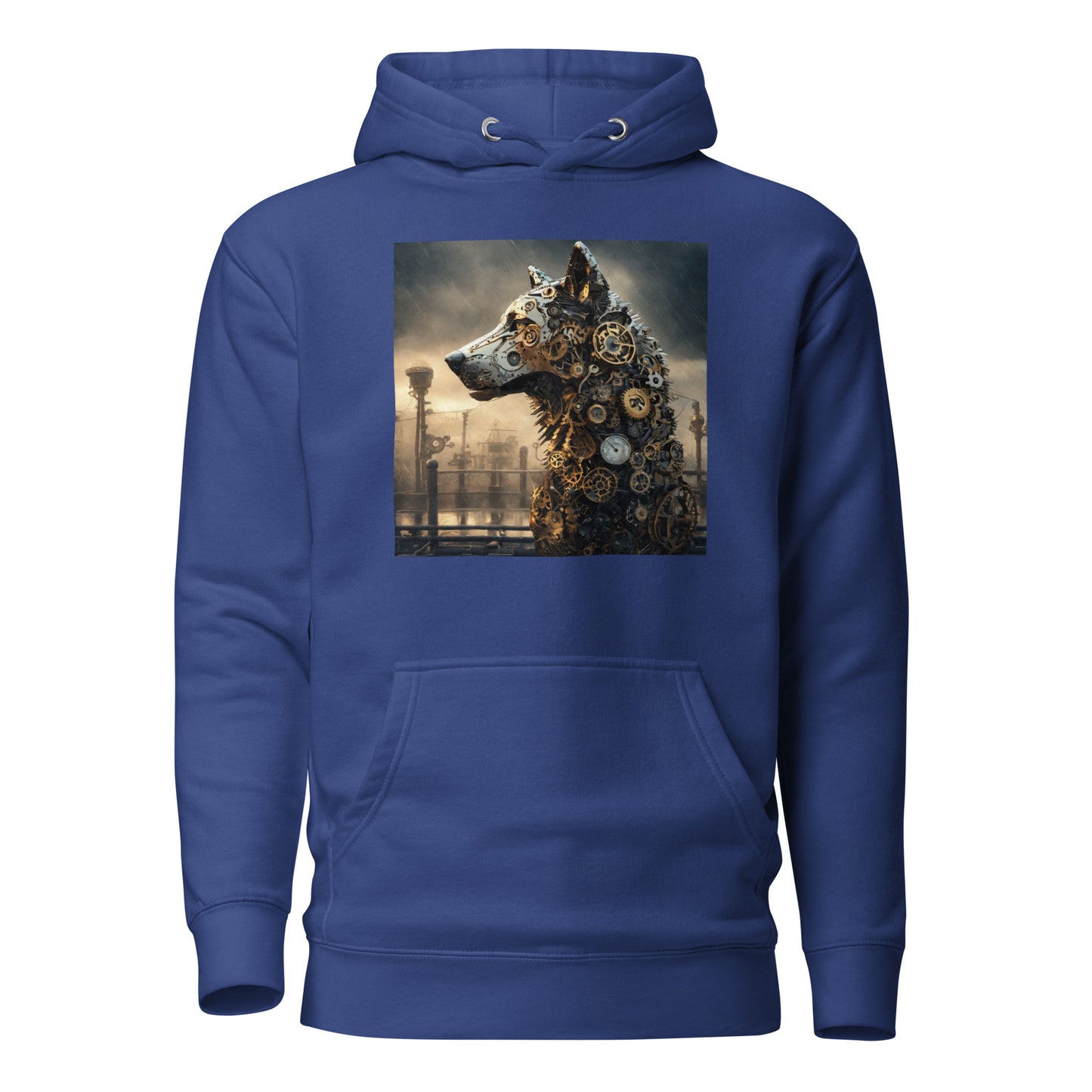 Clockwork Canine Men's Steampunk Hoodie Team Royal