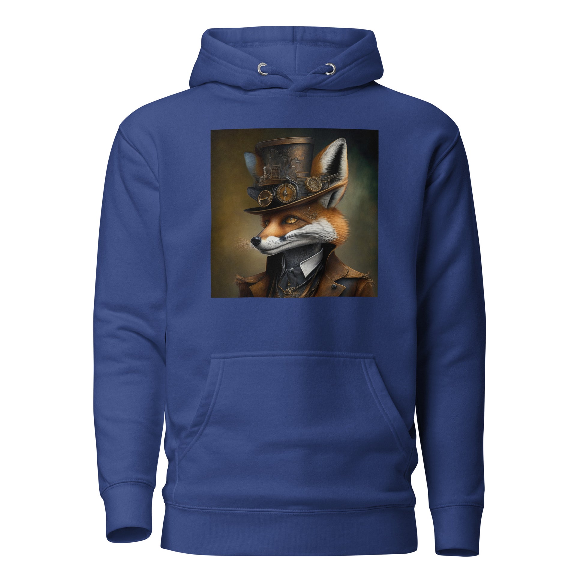 Gears & Genius Steampunk Fox Men's Hoodie Team Royal