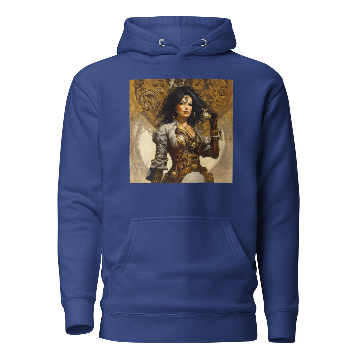 Steampunk Cowgirl Men's Hoodie Team Royal