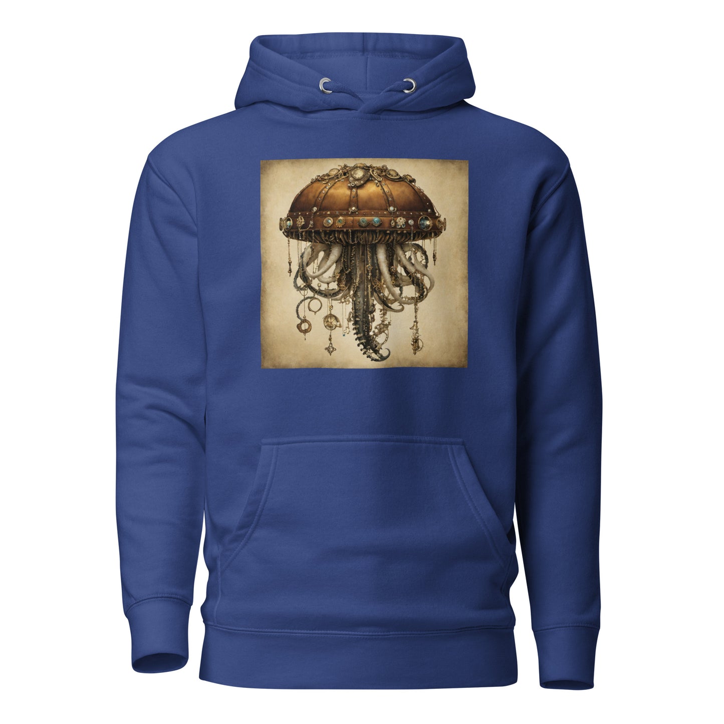 Steampunk Jellyfish Men's Hoodie Team Royal