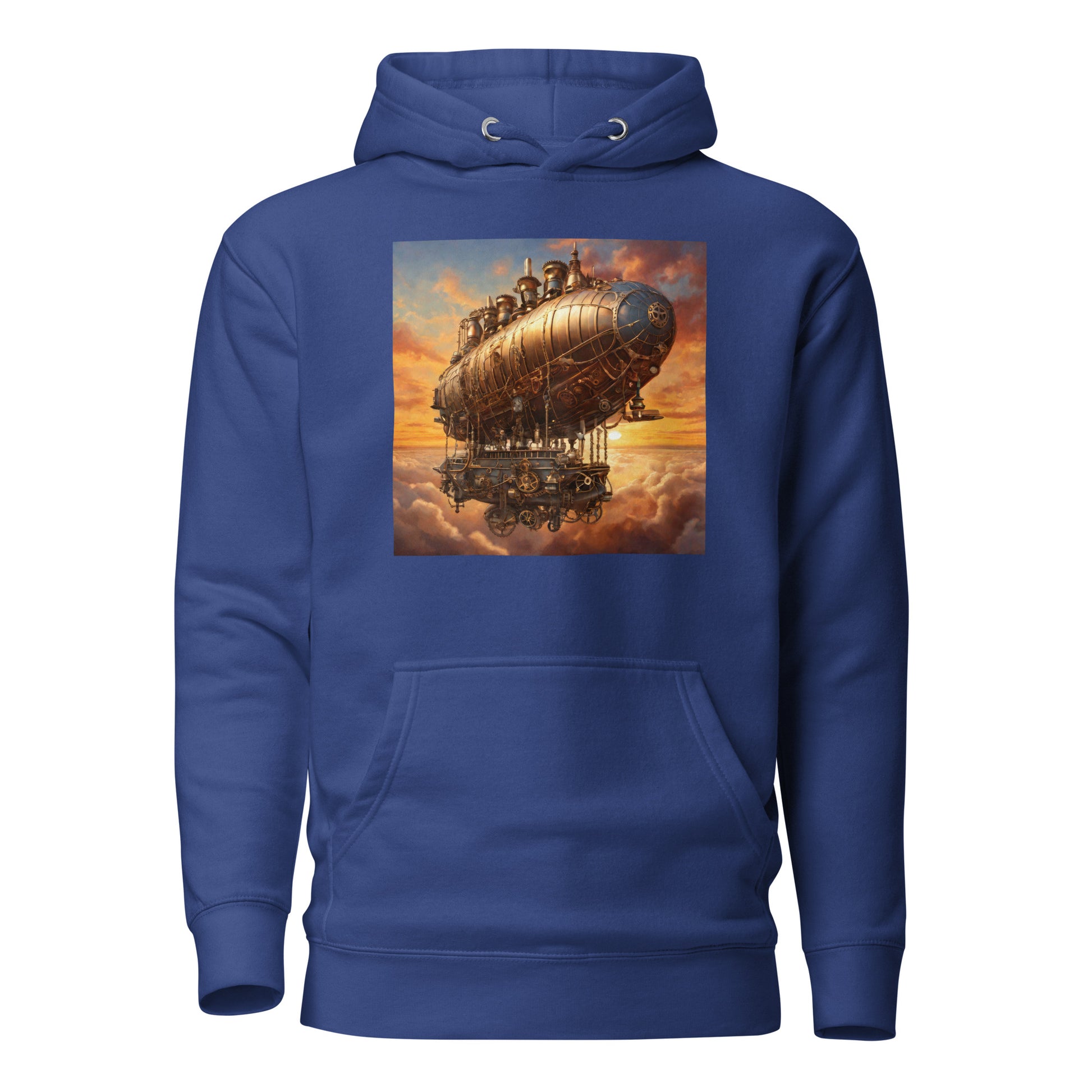 Amazing Airship Men's Steampunk Hoodie Team Royal