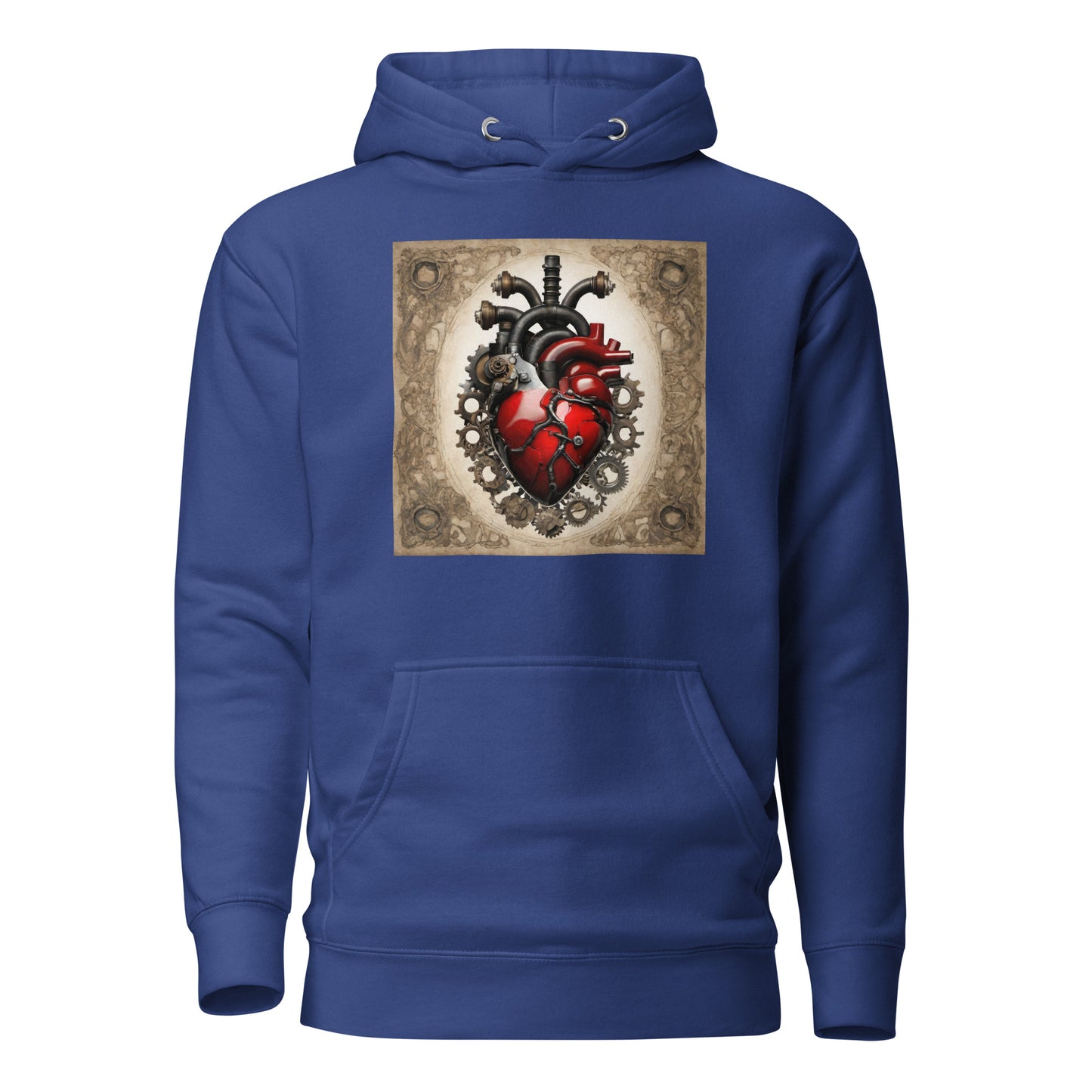 Gears Make My Blood Pump Men's Steampunk Hoodie Team Royal