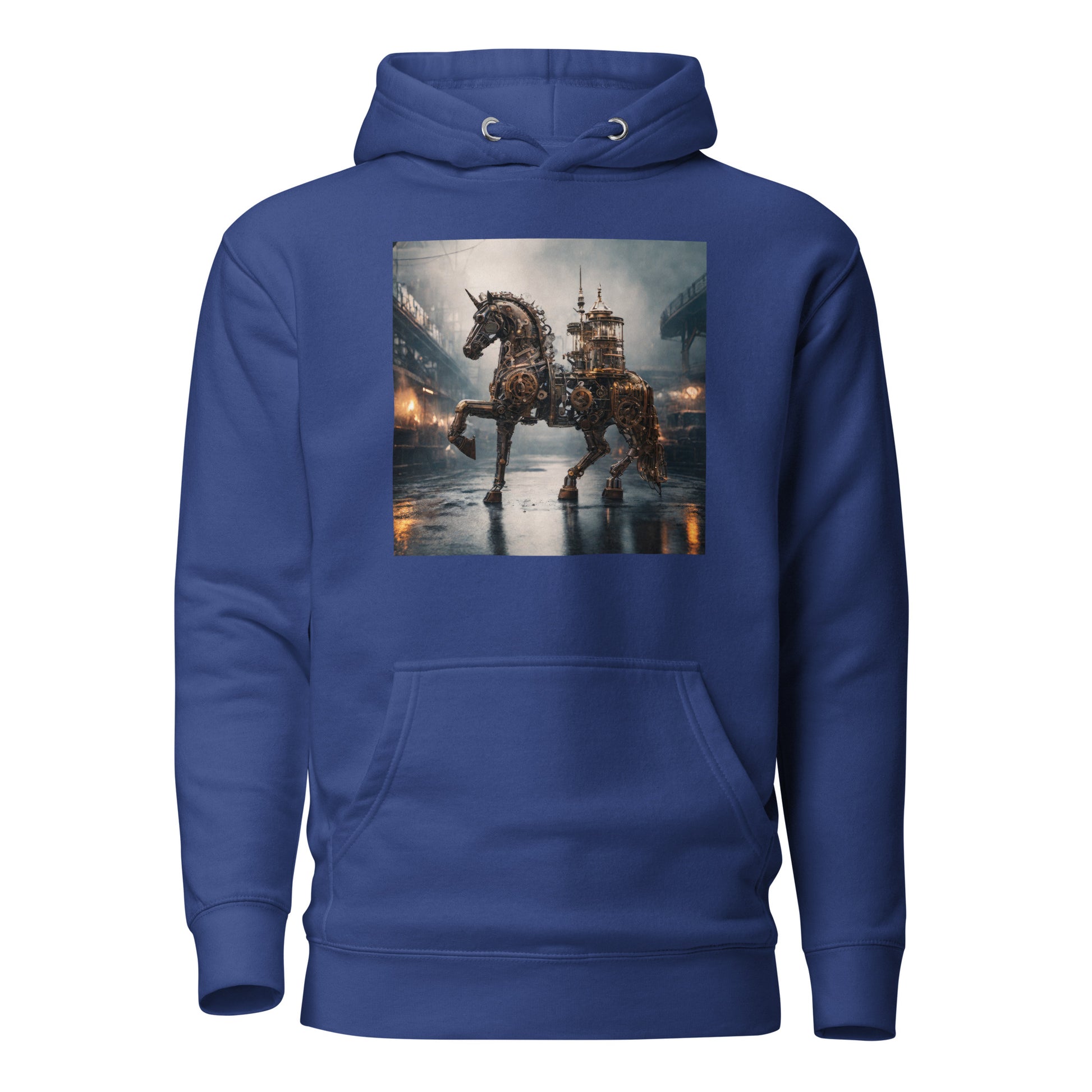 Steampunked Horse Men's Hoodie Team Royal