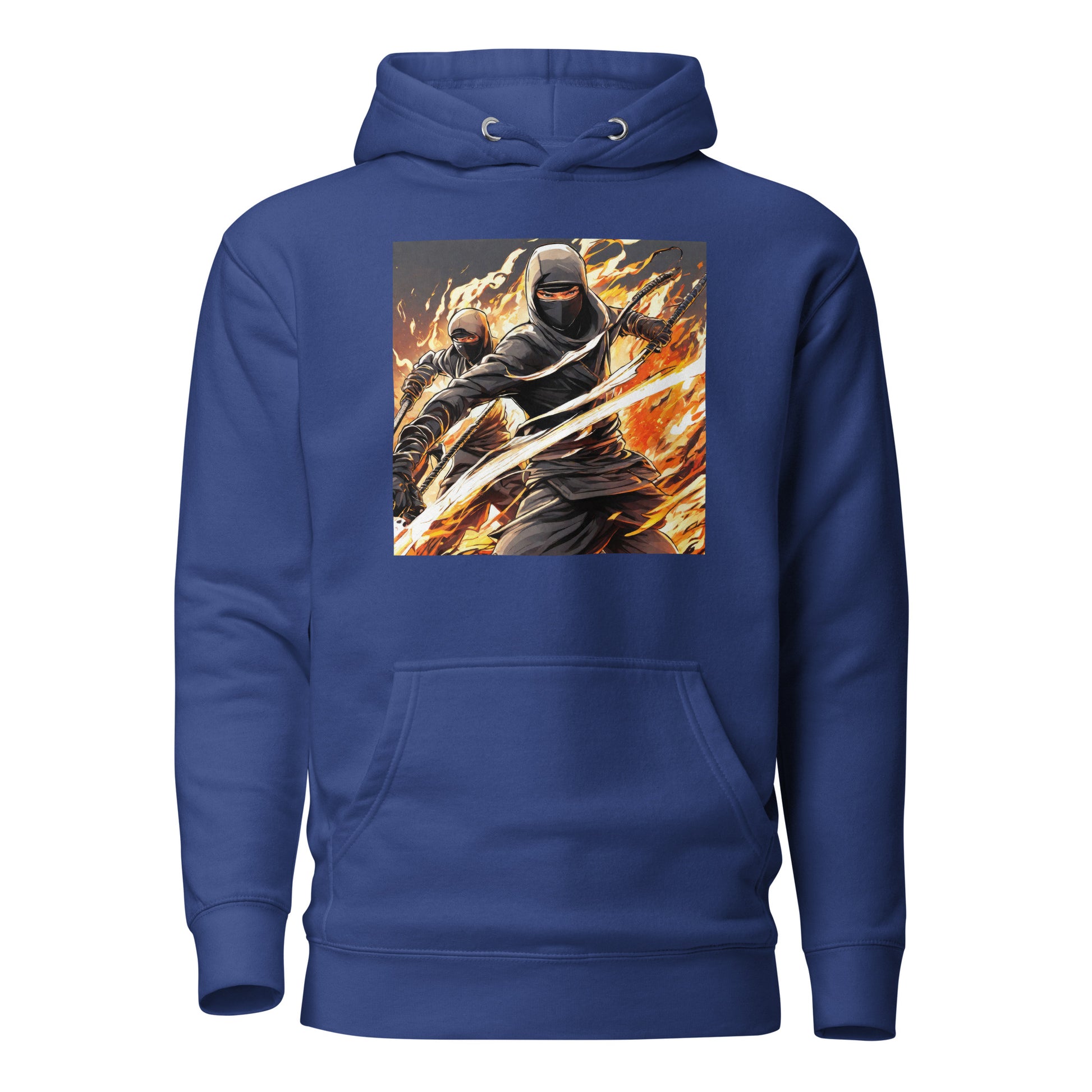 Flame-Wielding Assassin Men's Anime Hoodie Team Royal