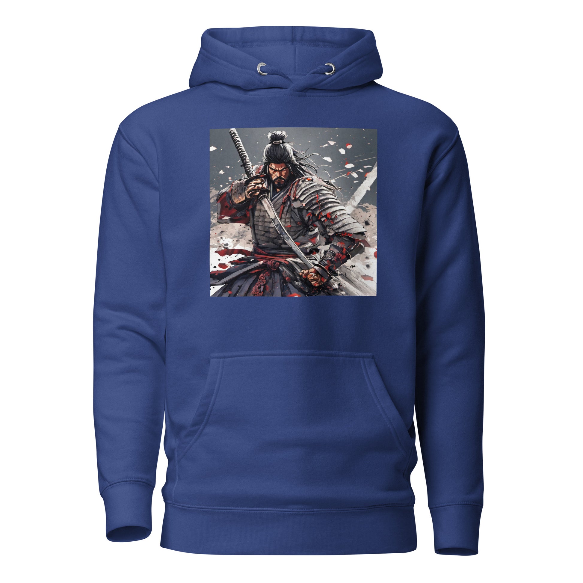 Fierce Samurai Men's Anime Hoodie Team Royal